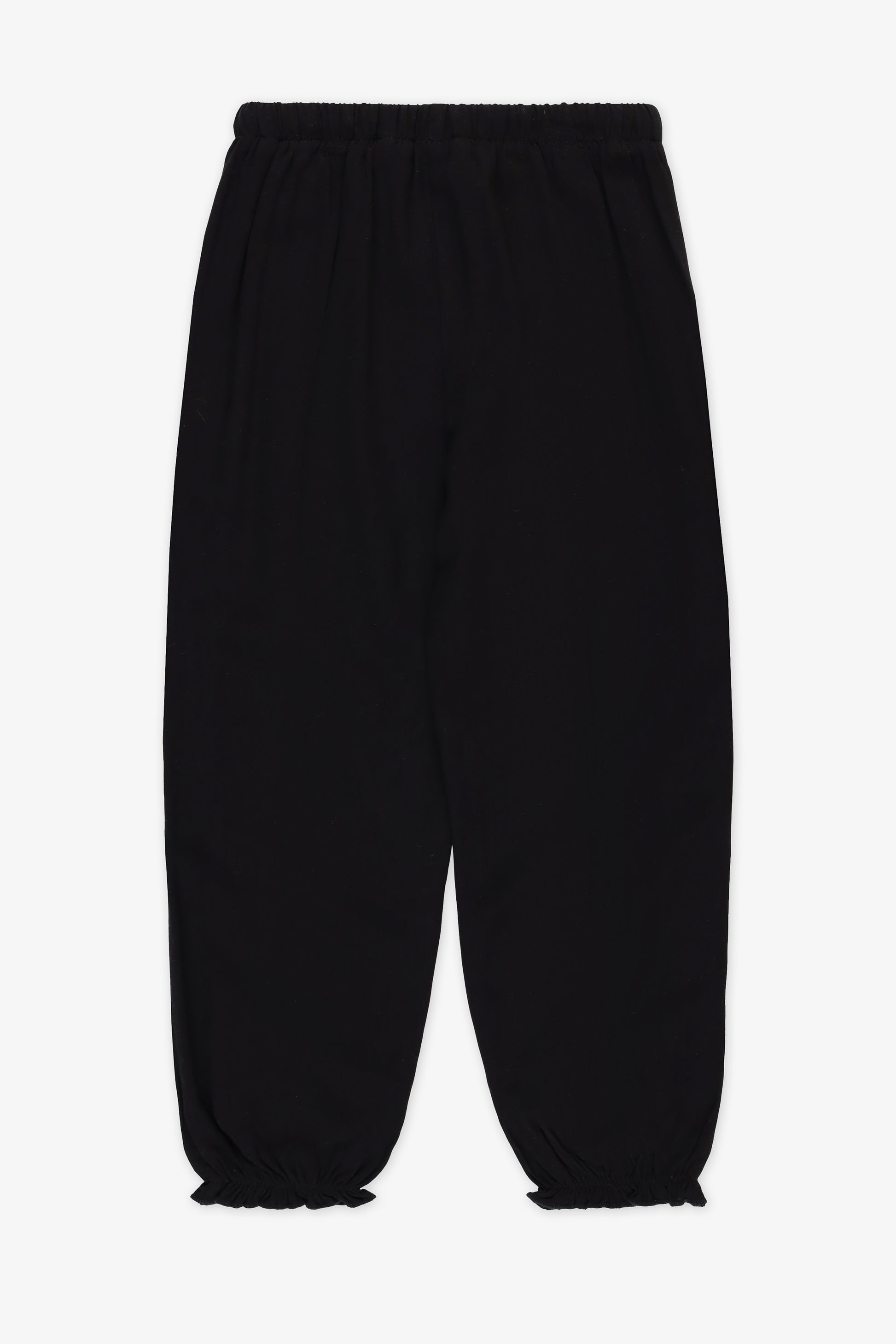 Pantalon jogger uni - Enfant fille && NOIR