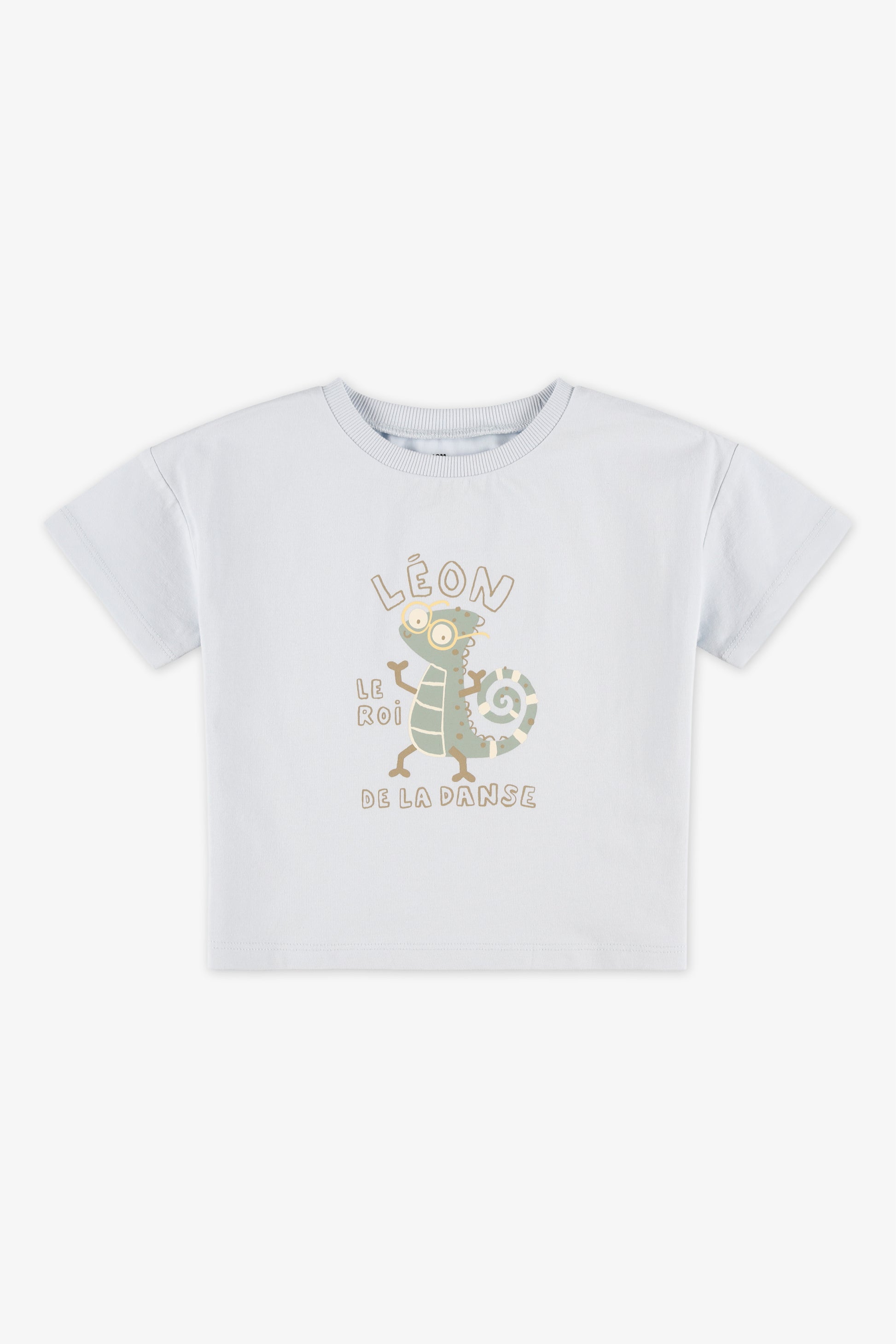 Chandail T-shirt col rond boxy - Bébé garçon && BLEU MULTI