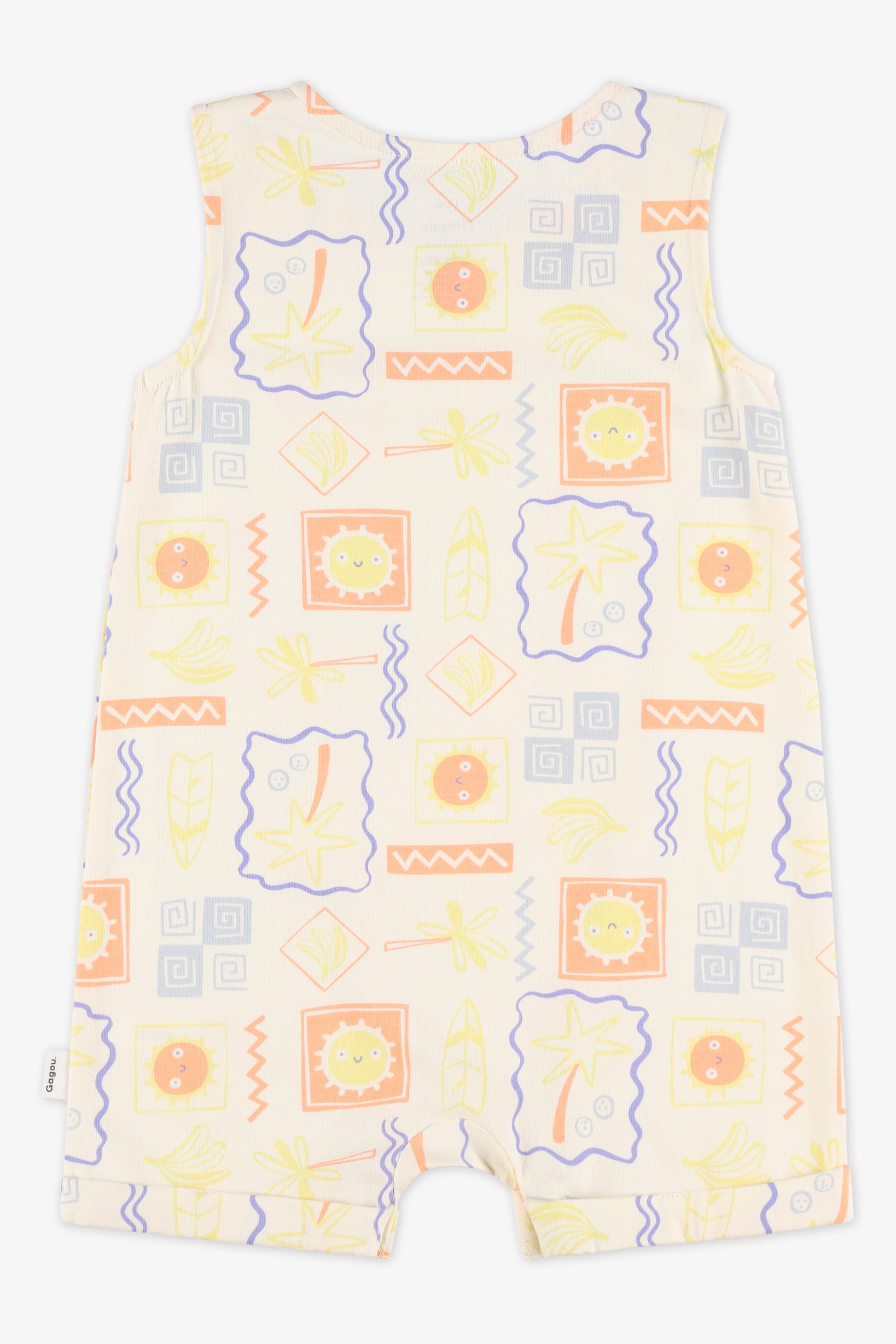 Barboteuse à manches courtes - Bébé garçon && BEIGE/MULTI