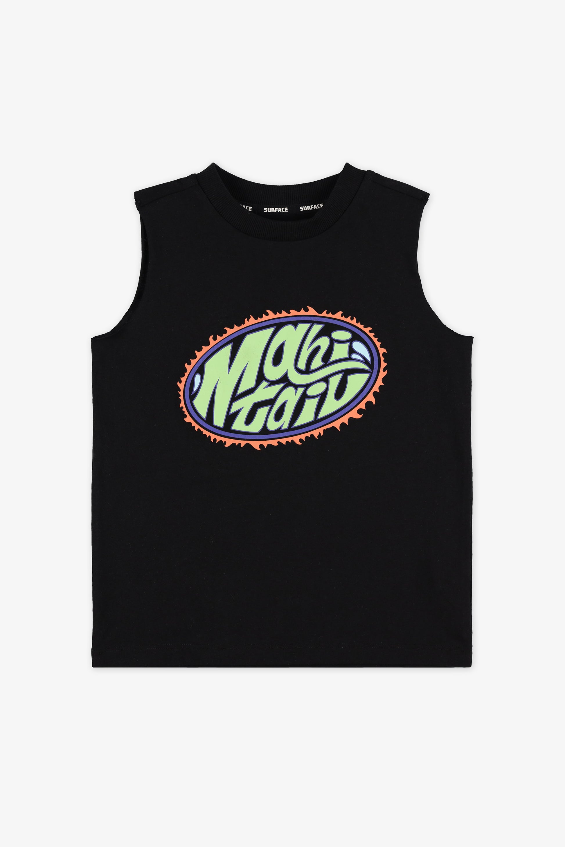Camisole graphique en coton - Enfant garçon && NOIR