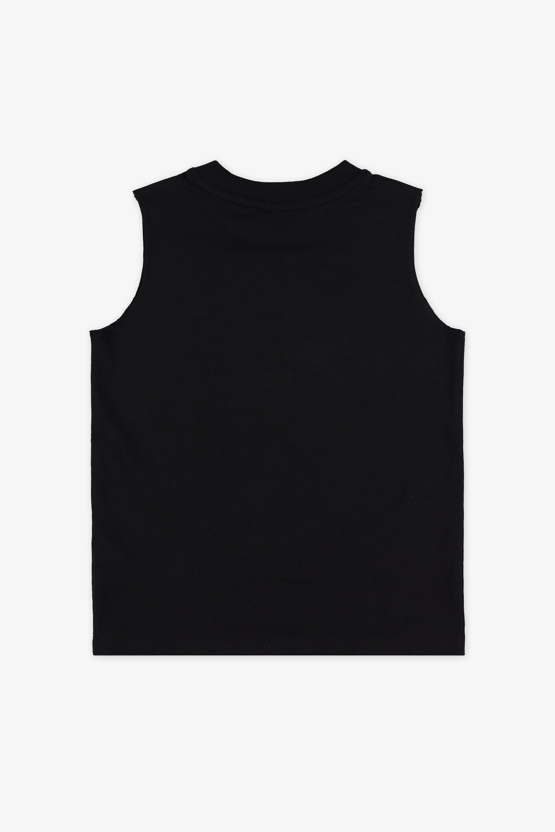 Camisole graphique en coton - Enfant garçon && NOIR