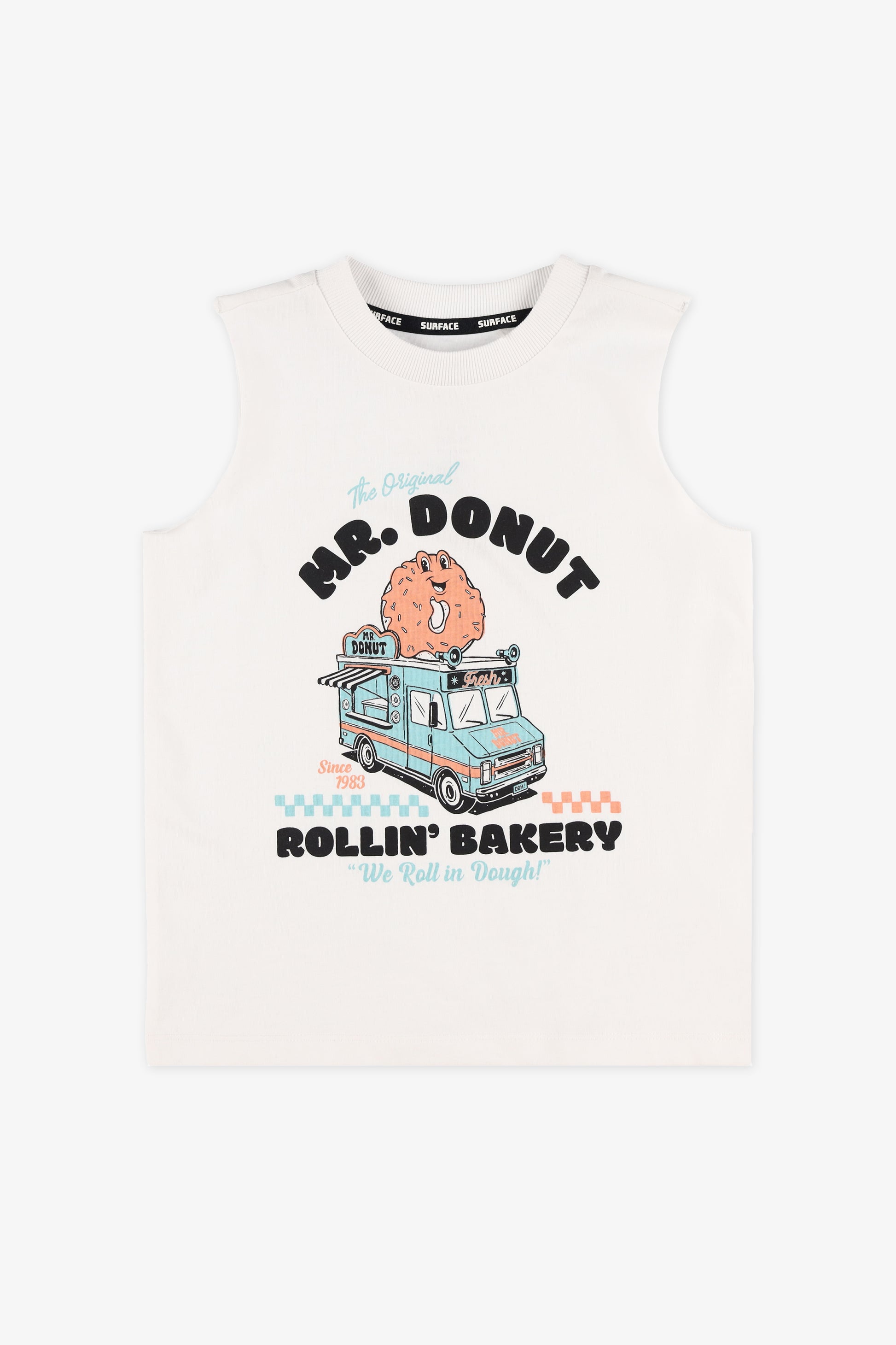 Camisole graphique en coton - Enfant garçon && BLANC