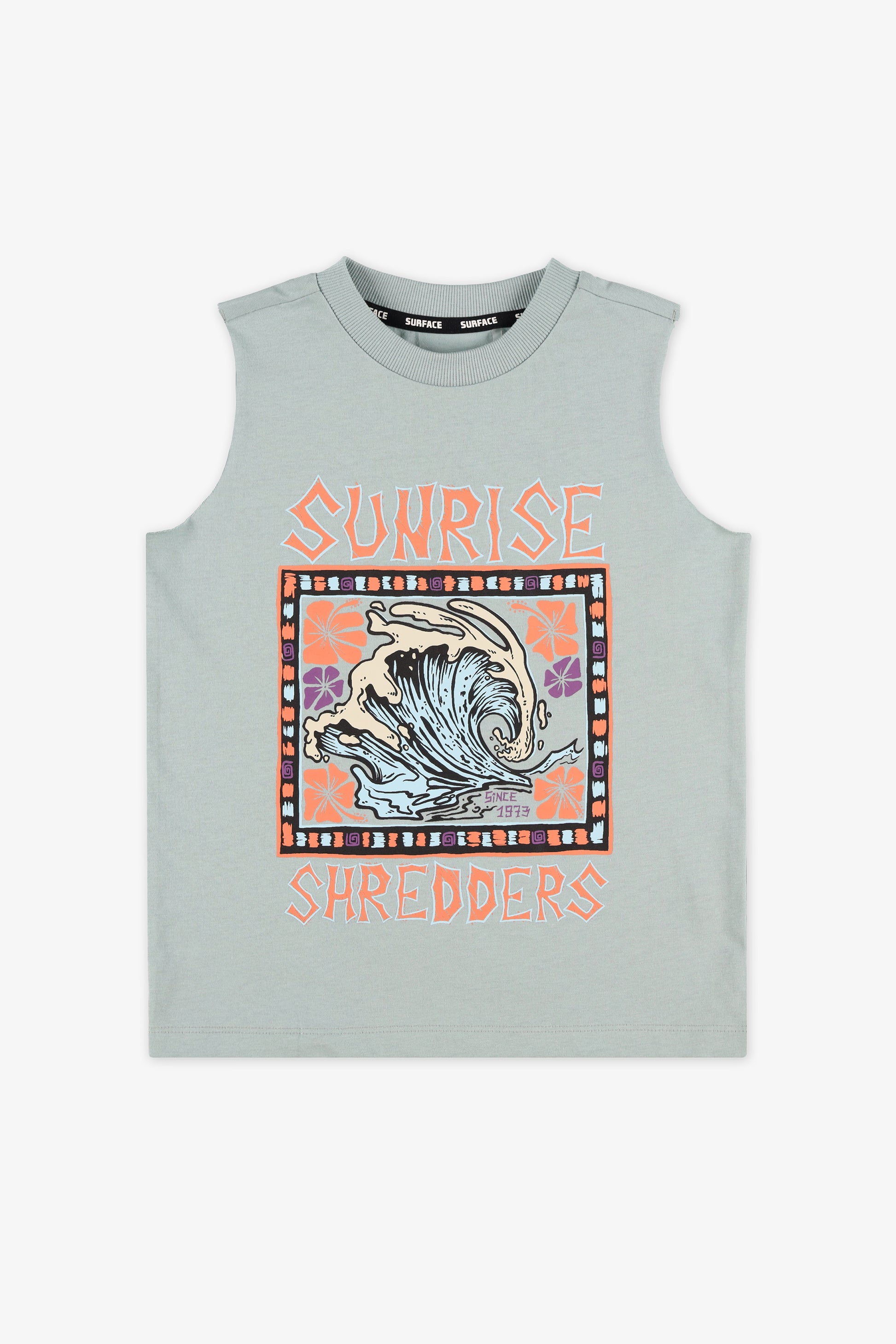 Camisole graphique en coton - Enfant garçon && BLEU