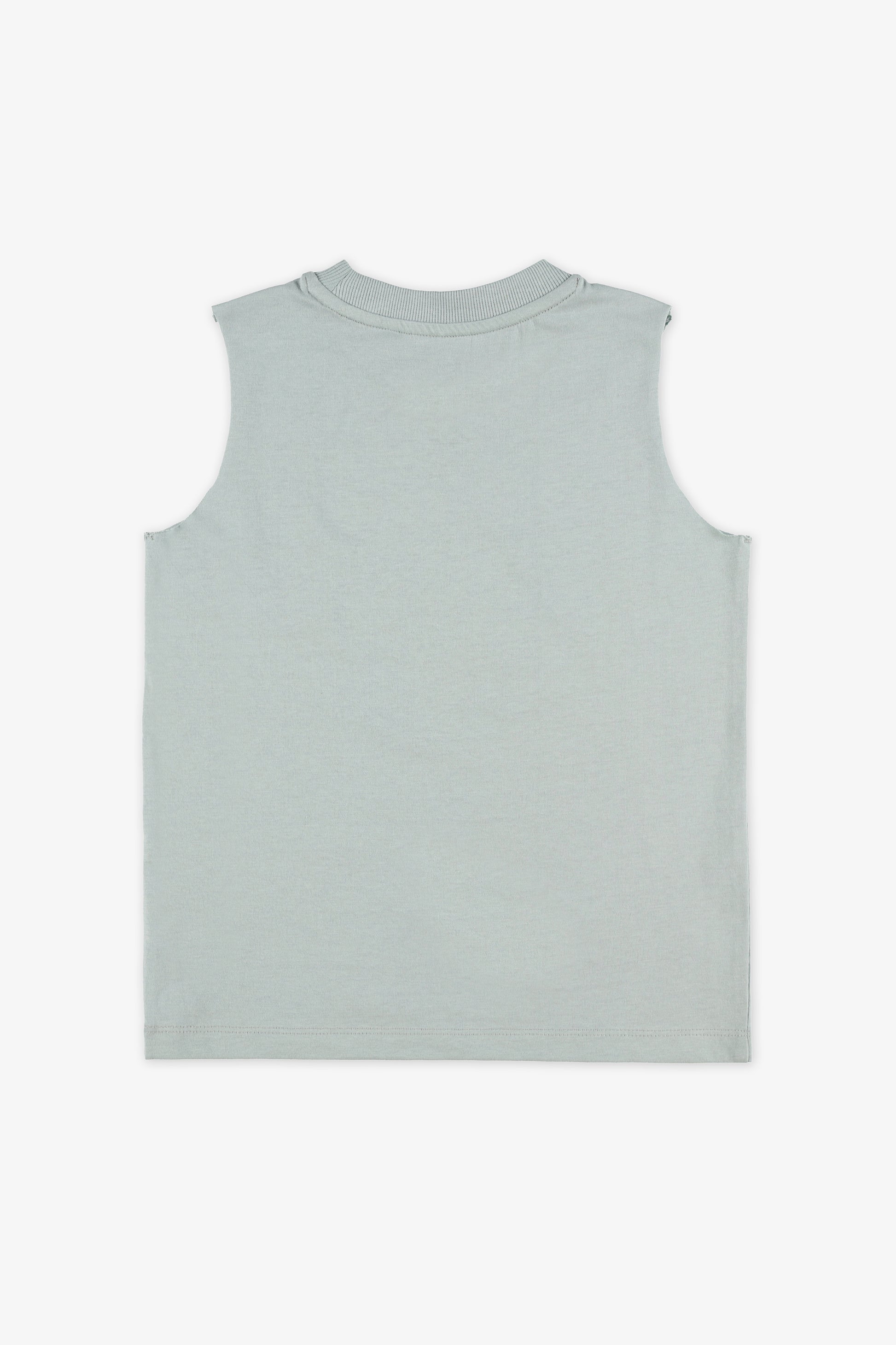Camisole graphique en coton - Enfant garçon && BLEU