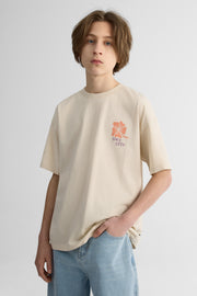 T-shirt à manches courtes oversize - Ado garçon && BEIGE