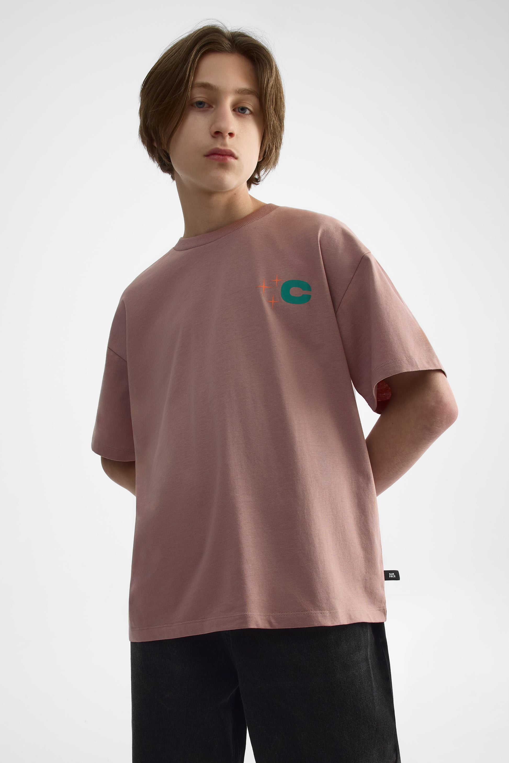 T-shirt à manches courtes oversize - Ado garçon && LAVANDE