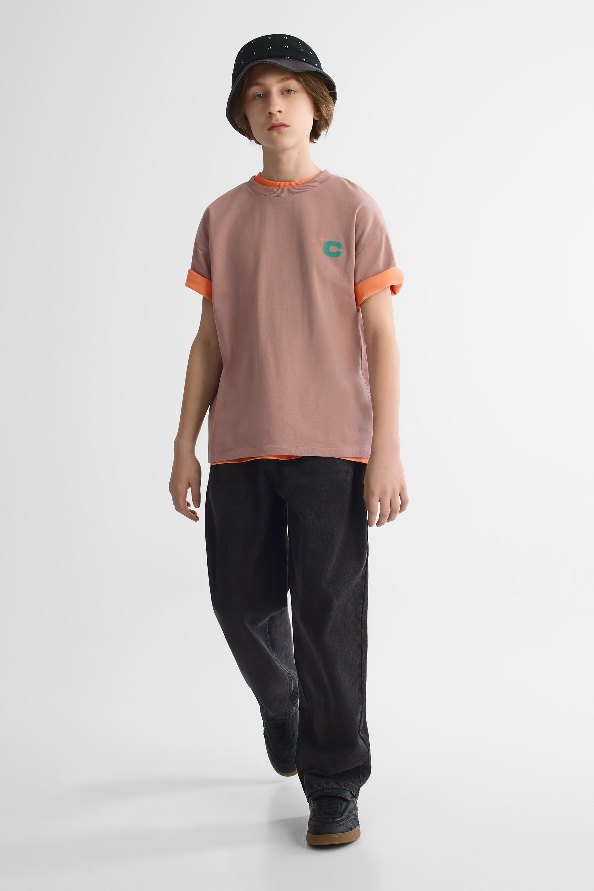 T-shirt à manches courtes oversize - Ado garçon && LAVANDE