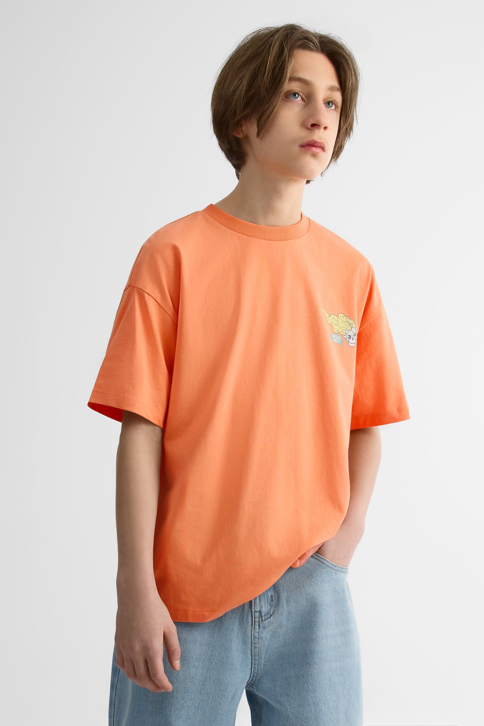 T-shirt à manches courtes oversize - Ado garçon && CORAIL
