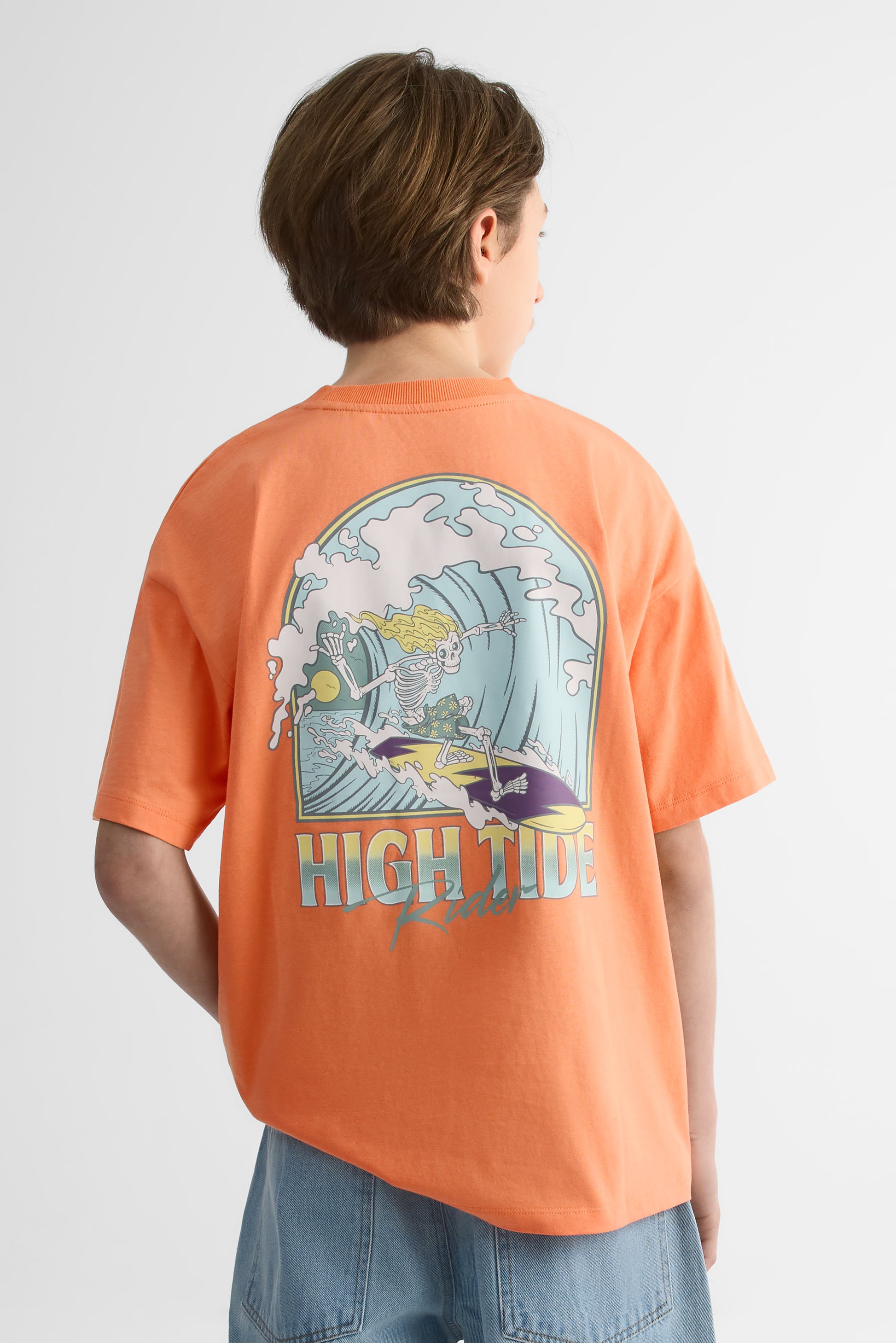 T-shirt à manches courtes oversize - Ado garçon && CORAIL