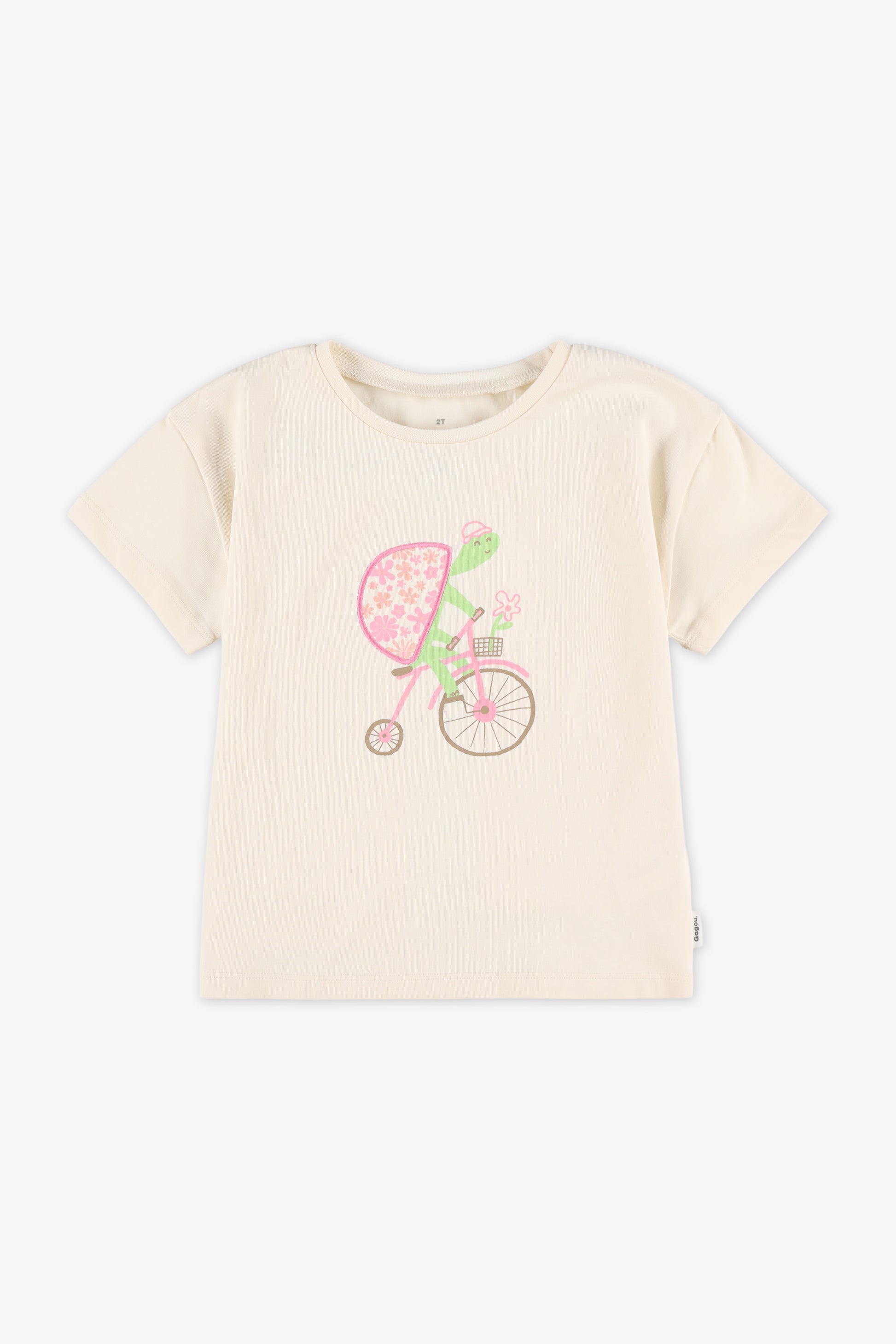 T-shirt à manches courtes en coton - Bébé fille && BLANC CASSÉ