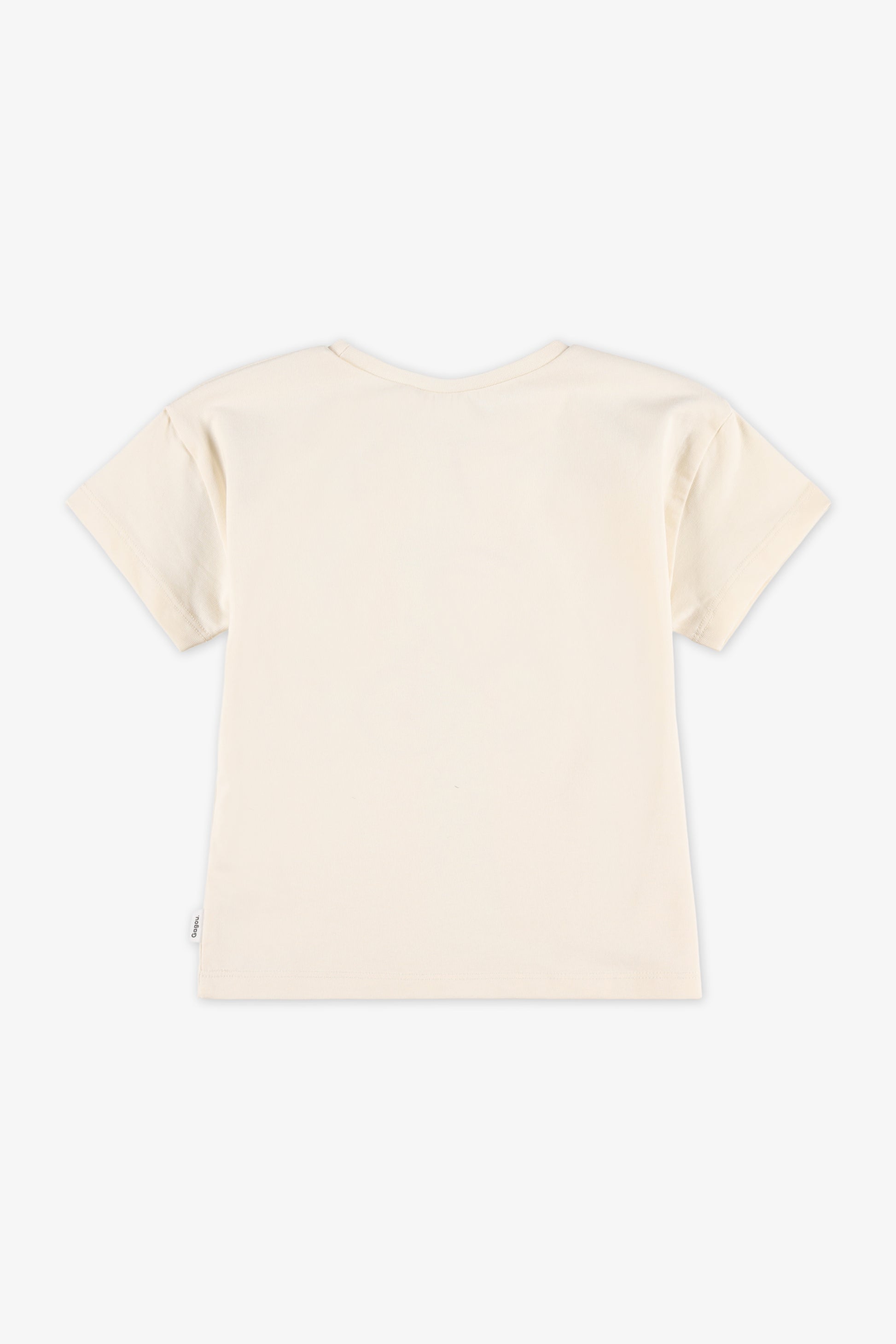 T-shirt à manches courtes en coton - Bébé fille && BLANC CASSÉ