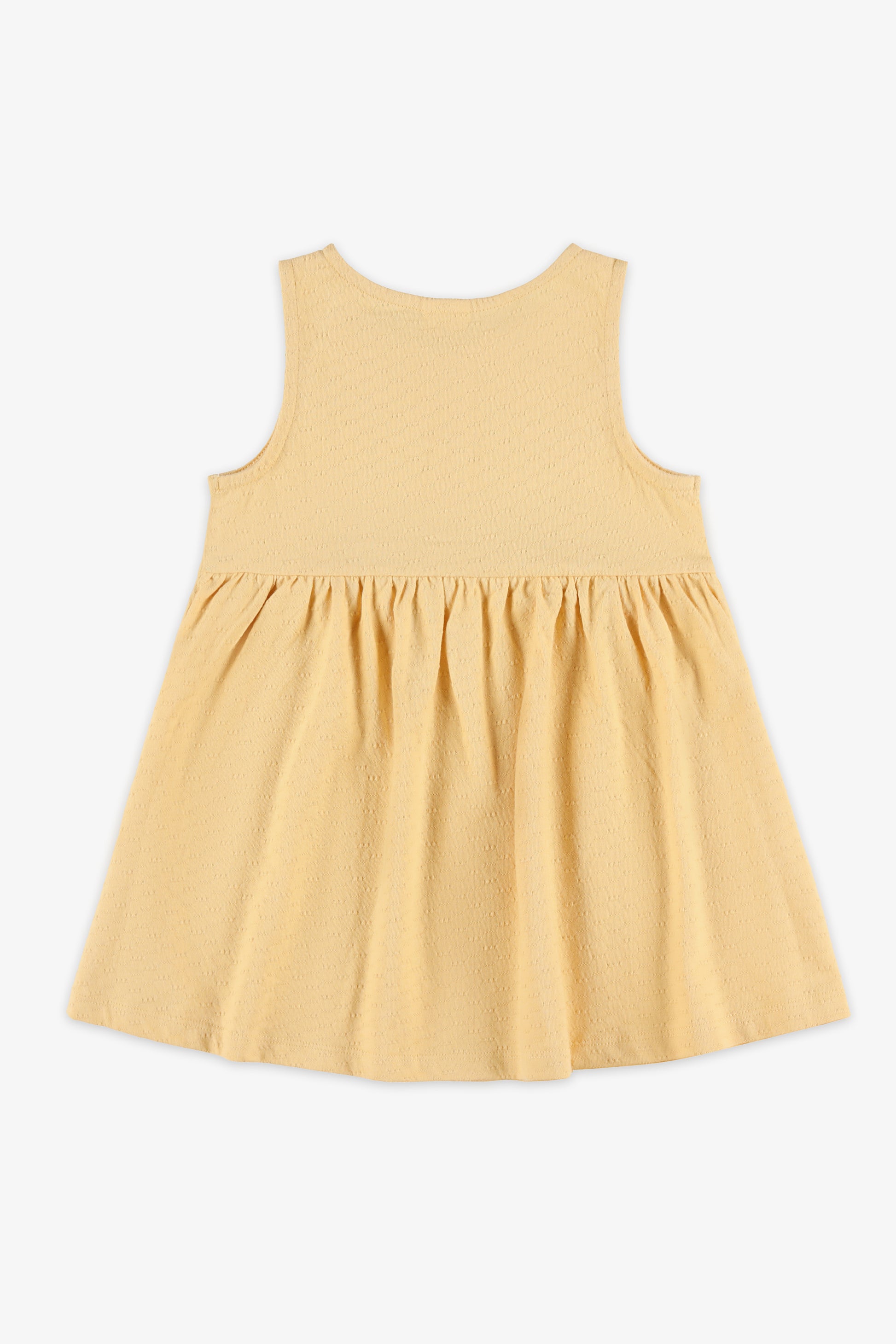 Robe à pois avec fronces - Bébé fille && JAUNE