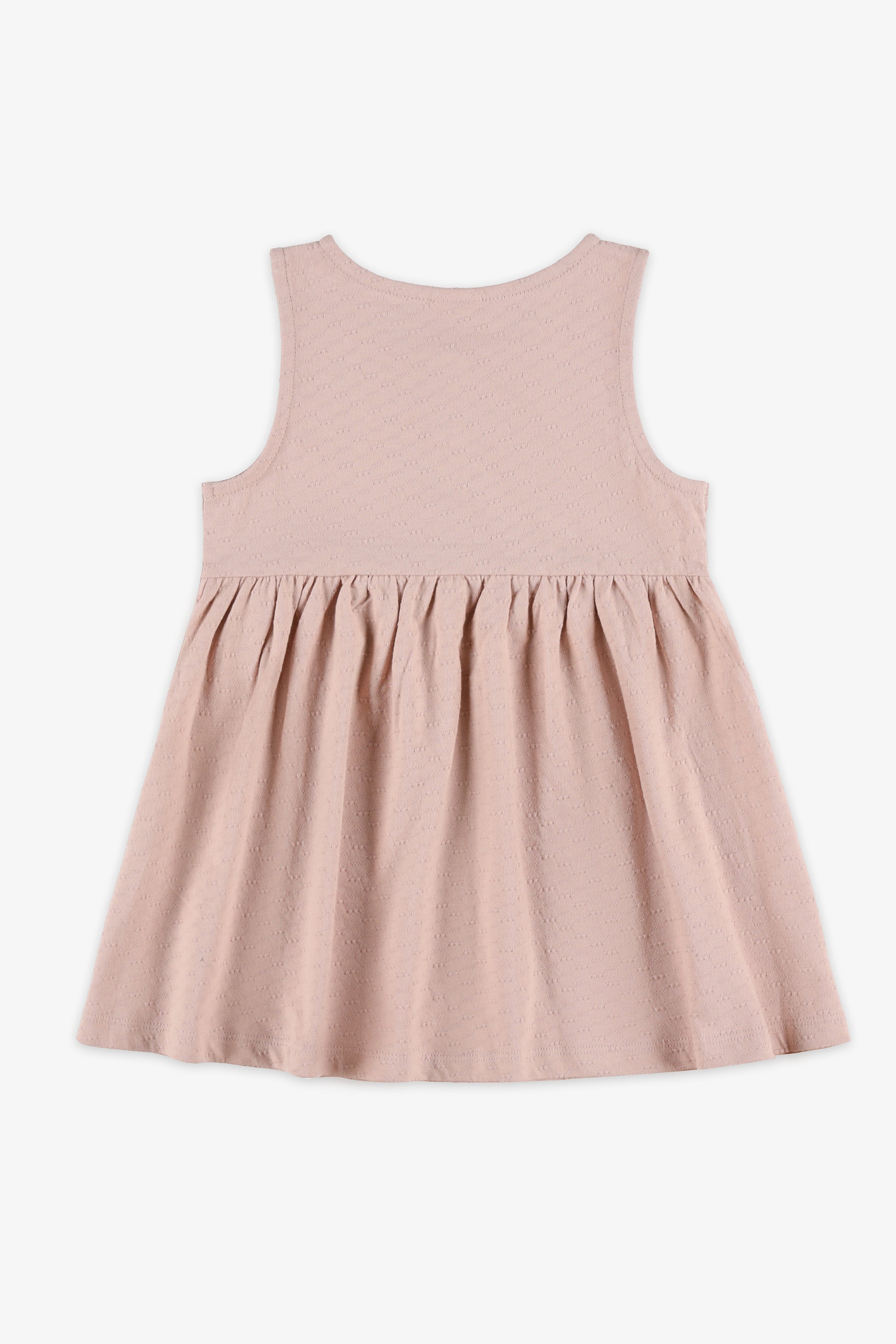 Robe à pois avec fronces - Bébé fille && TAUPE