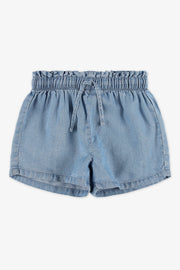 Short paperbag élastique à la taille - Bébé fille && DENIM