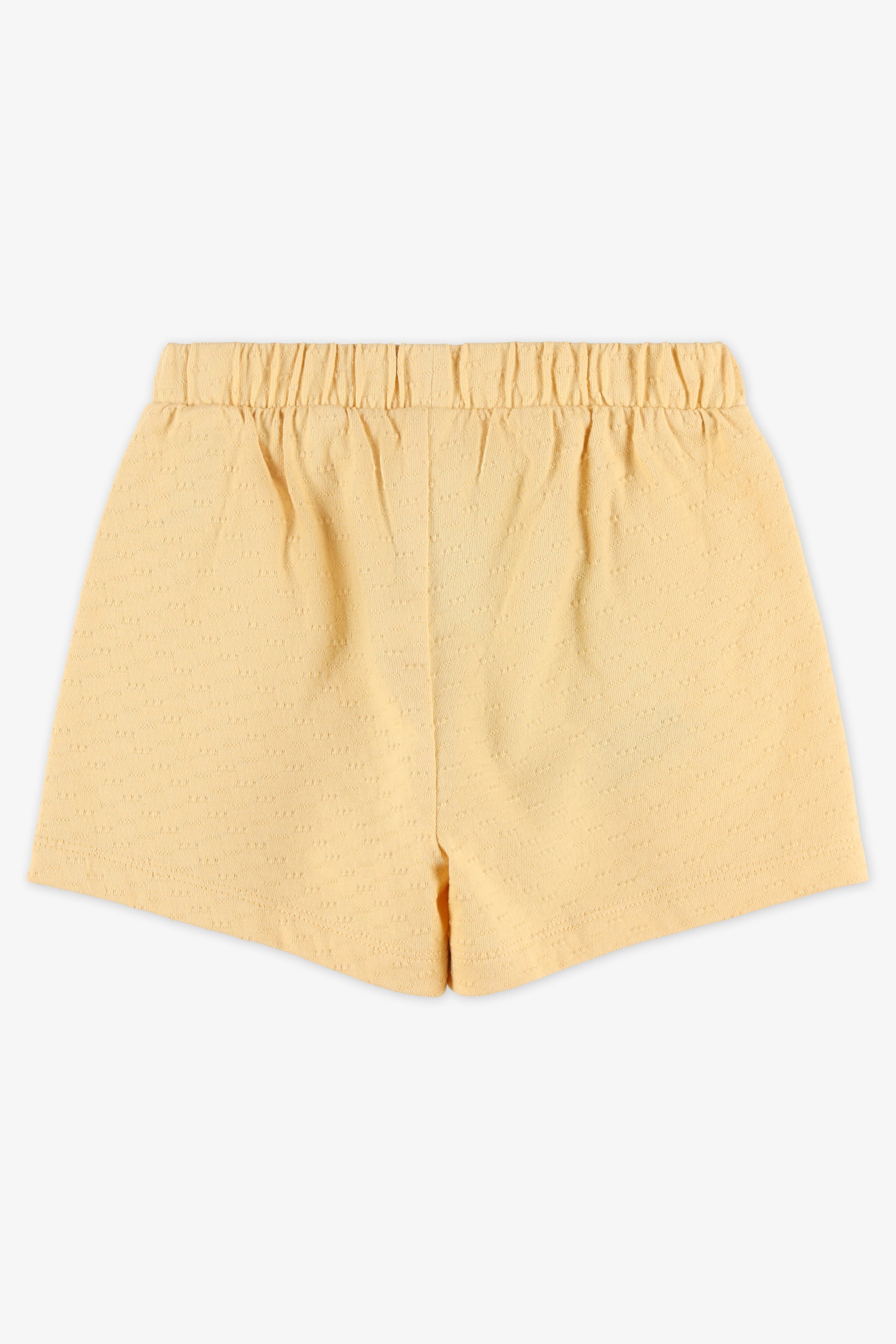 Pantalon élastique à cordon - Bébé fille && JAUNE