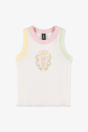 Camisole graphique en stretch - Enfant fille && BLANC