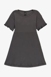 Robe à manches courtes - Enfant fille && CHARBON