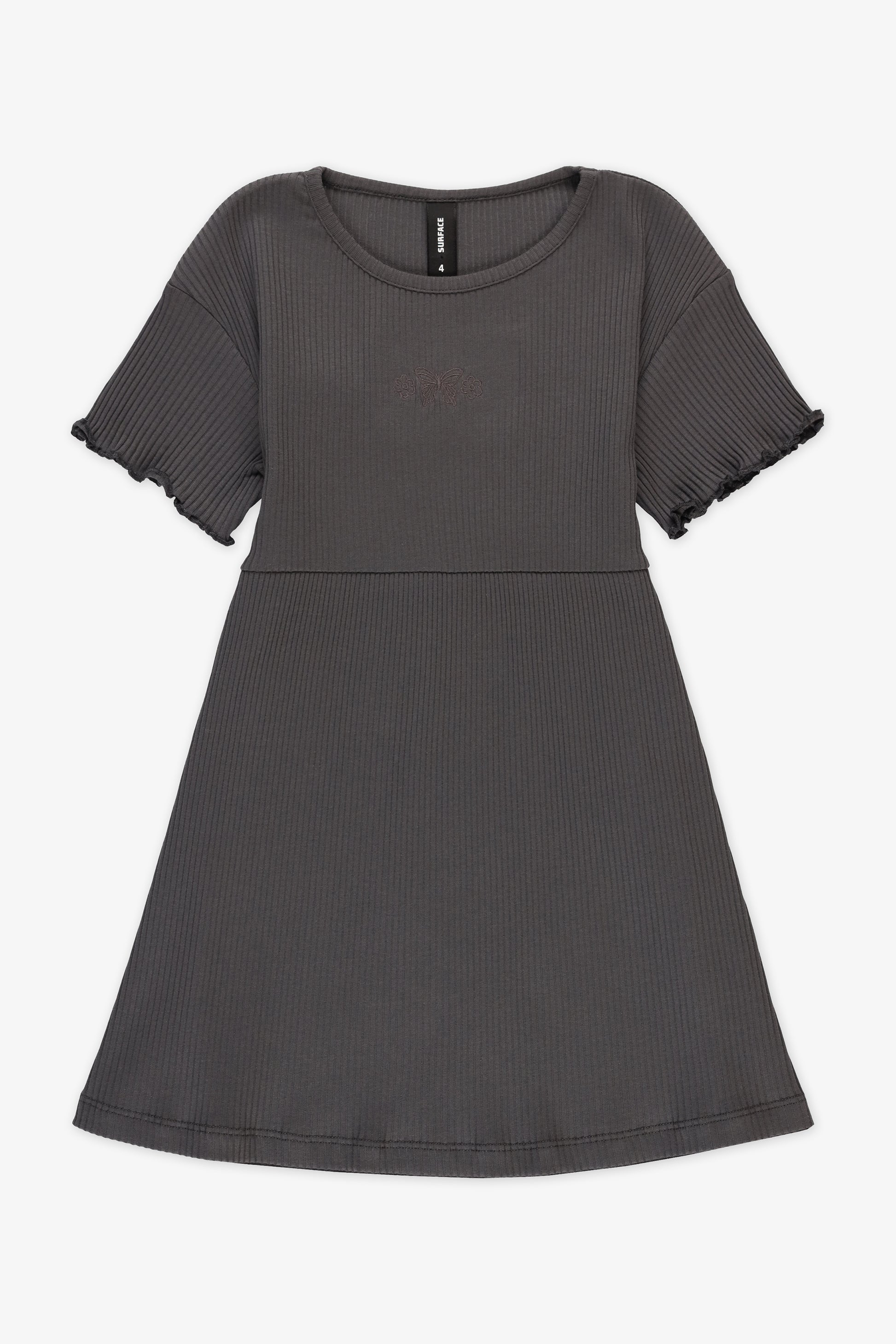 Robe à manches courtes - Enfant fille && CHARBON