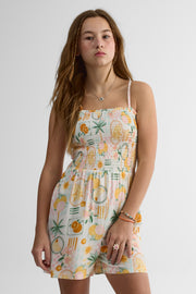 Robe à fines bretelles - Ado fille && BLANC MULTI
