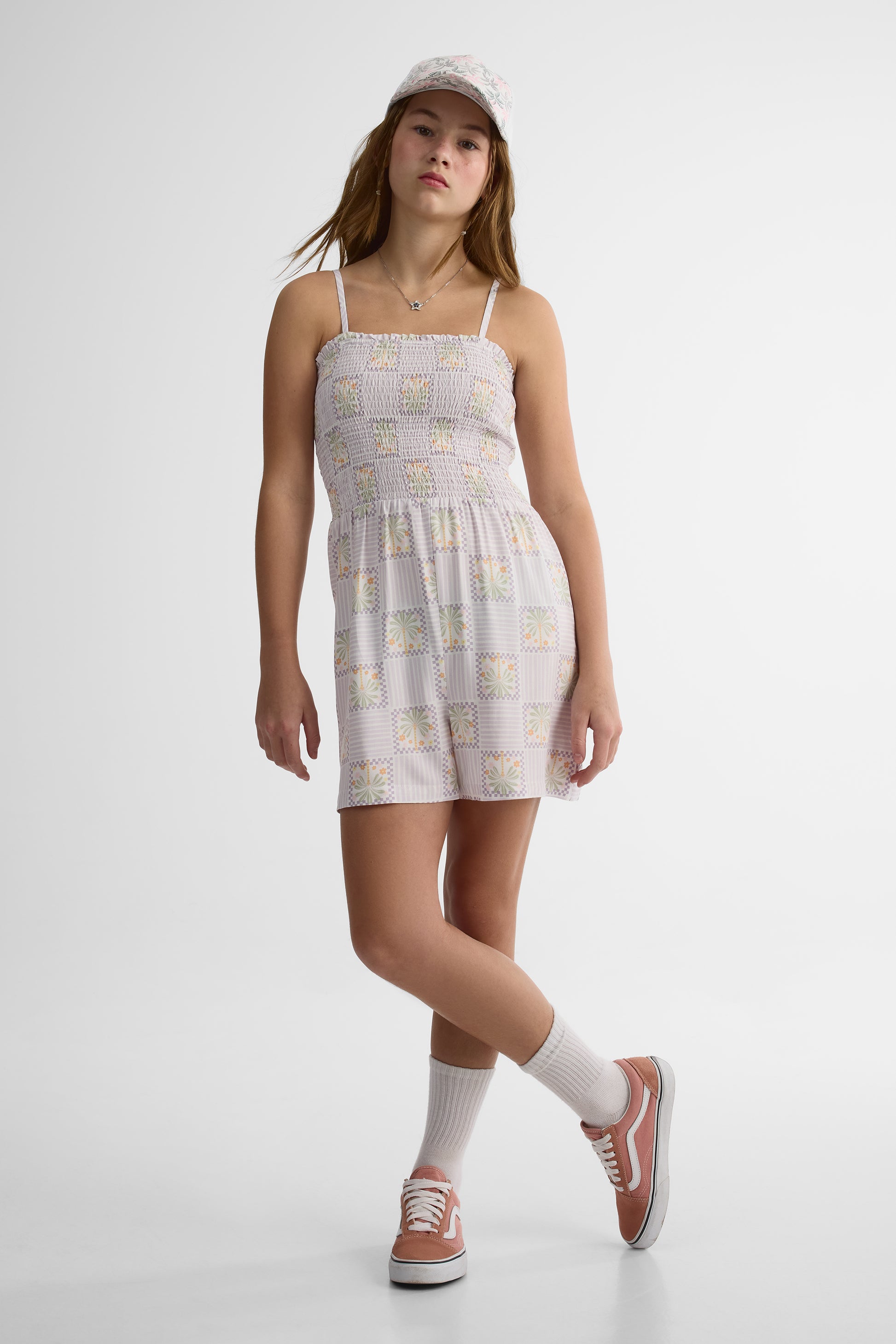 Robe à fines bretelles - Ado fille && LILAS MULTI