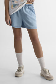 Short en lyocell twill - Ado fille && DENIM PALE