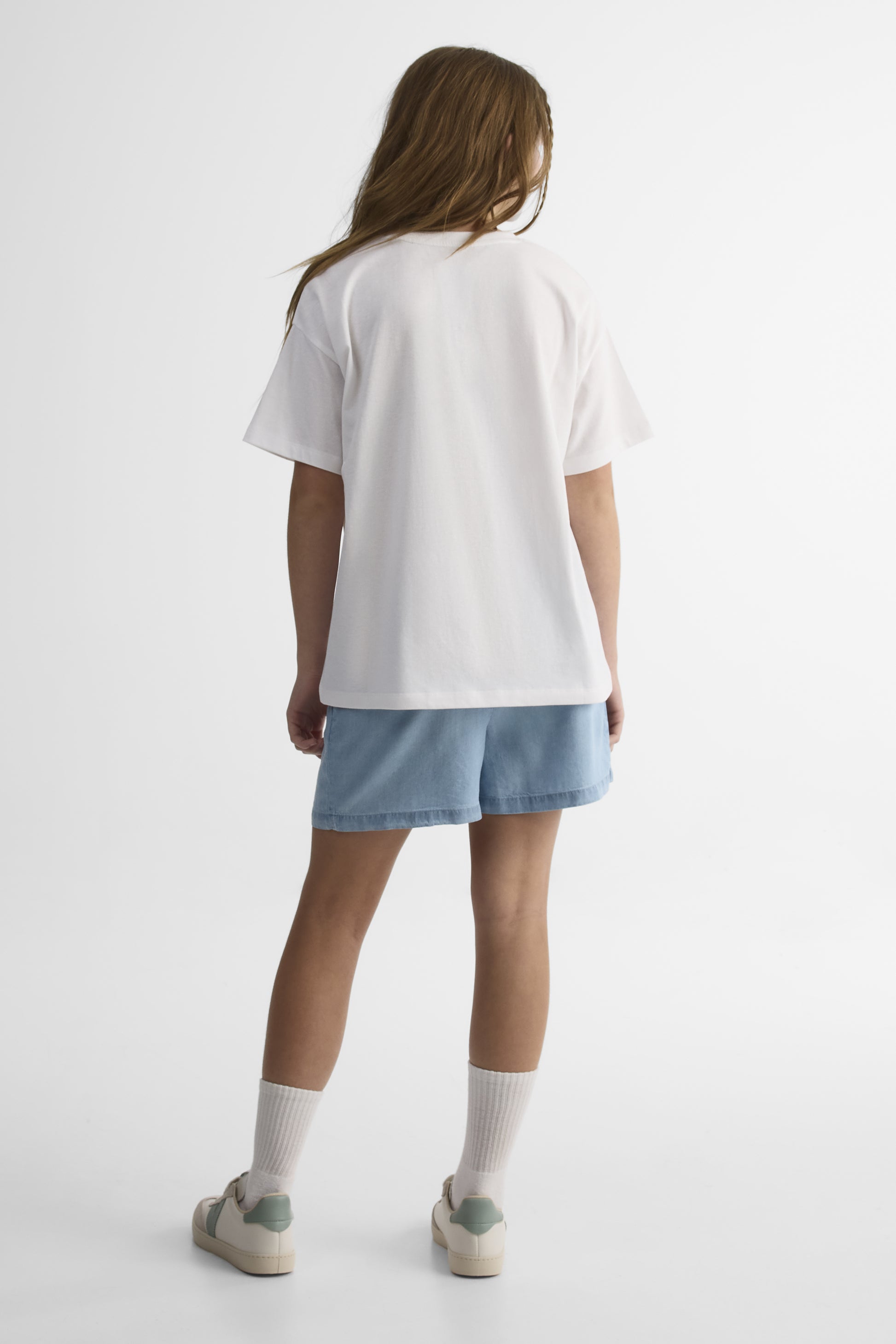 Short en lyocell twill - Ado fille && DENIM PALE