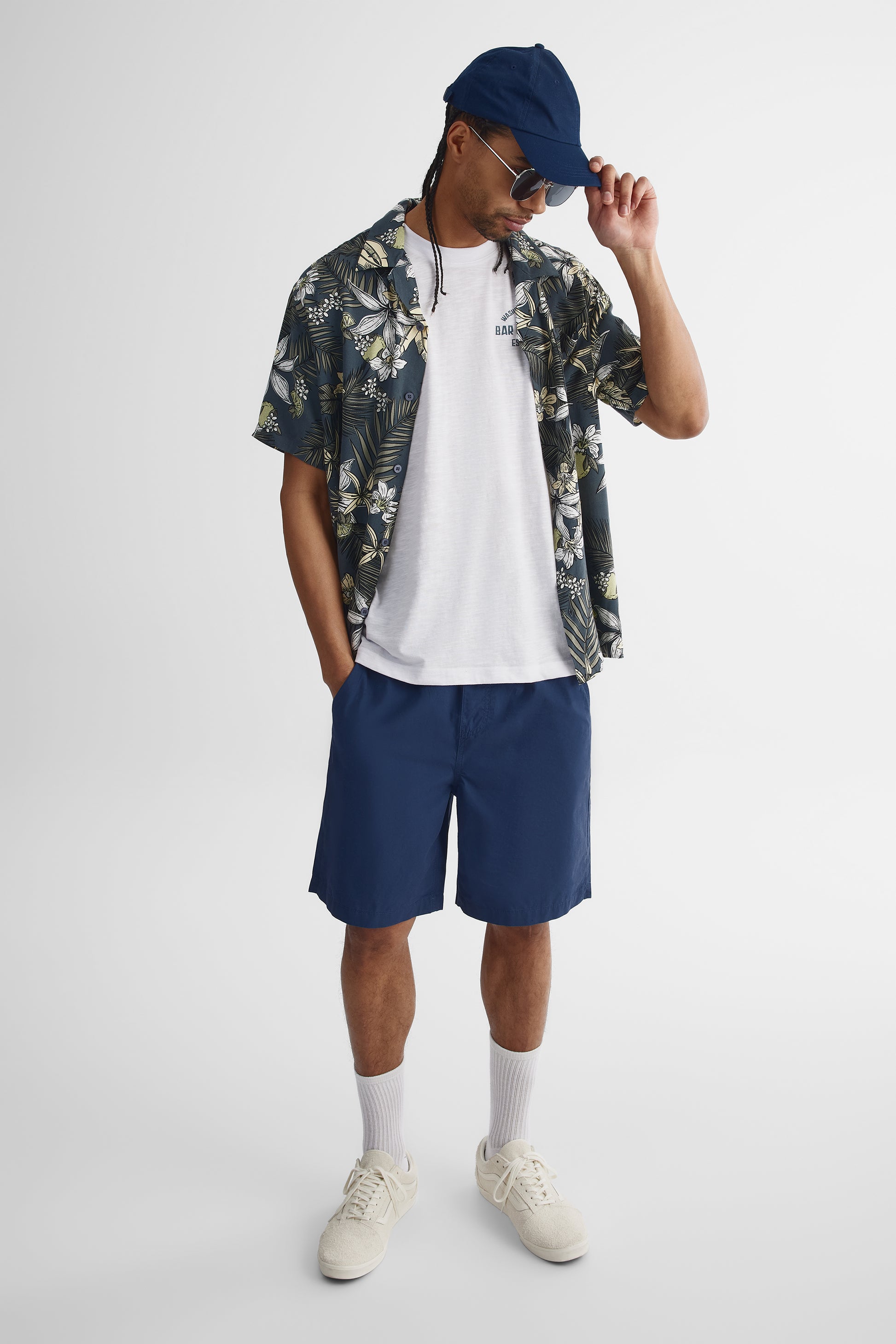 T-shirt imprimé à manches courtes - Jeune homme && BLANC