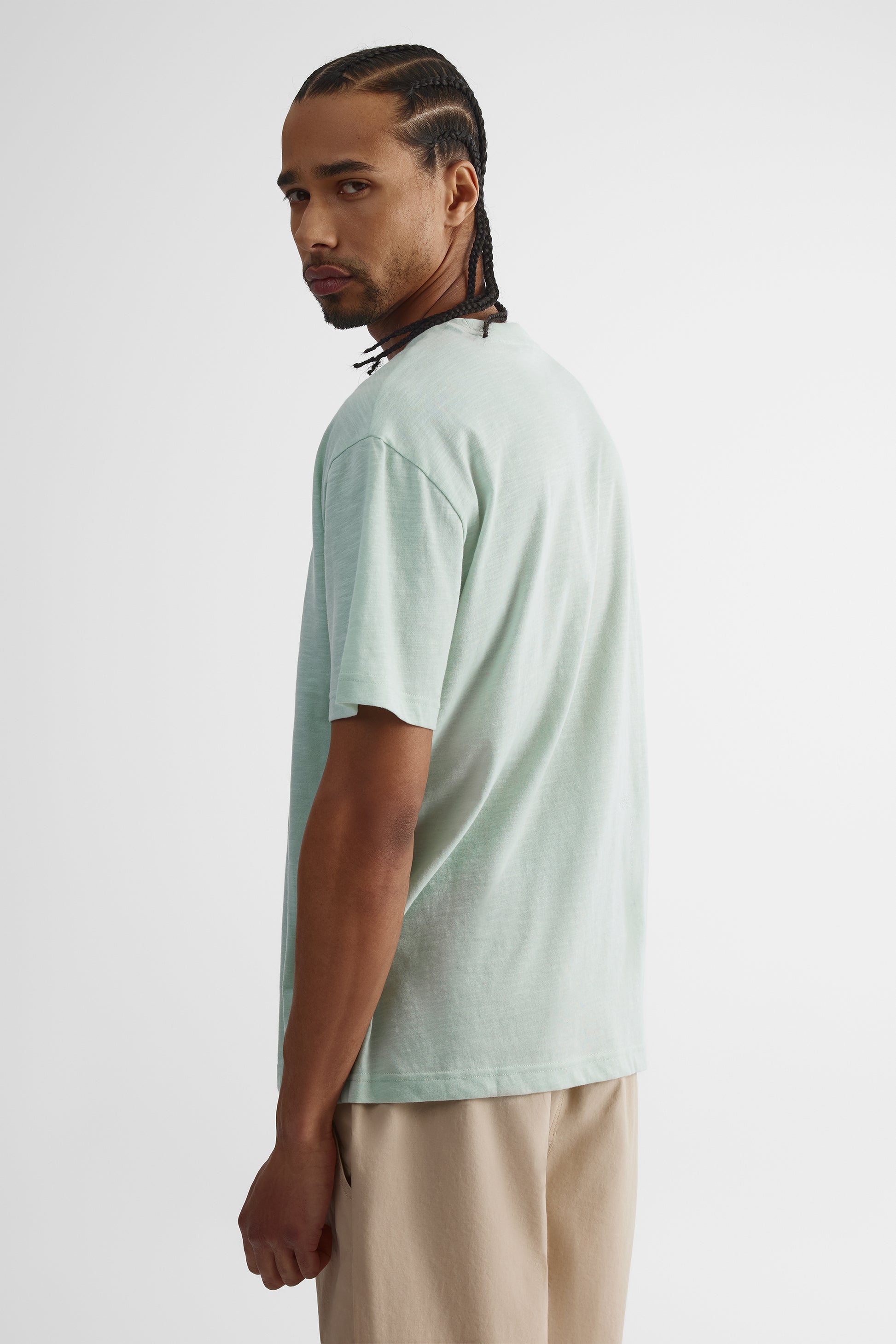T-shirt imprimé à manches courtes - Jeune homme && MENTHE