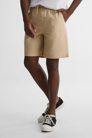 Short élastique à cordon - Jeune homme && TAUPE