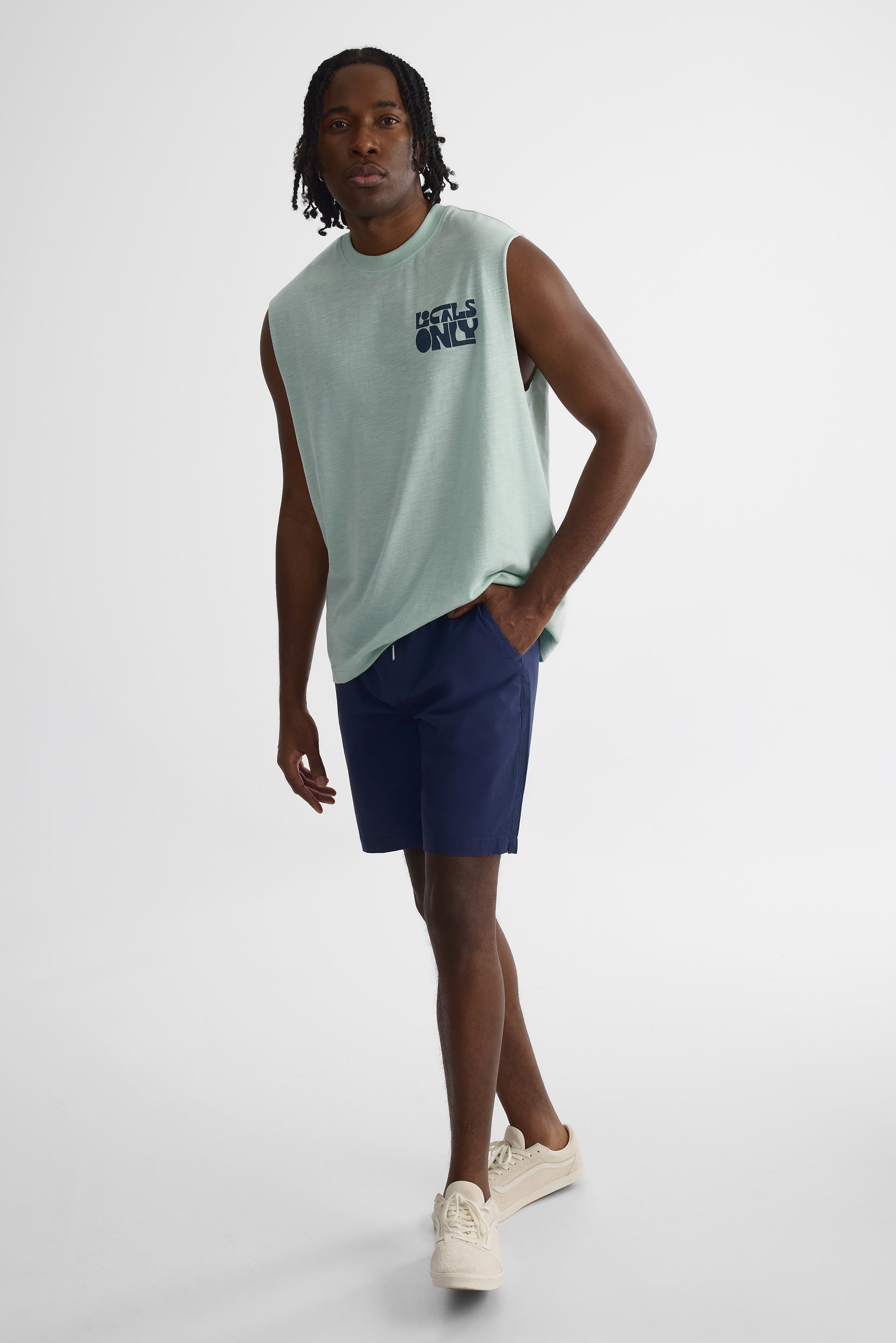 Short élastique à cordon - Jeune homme && MARIN