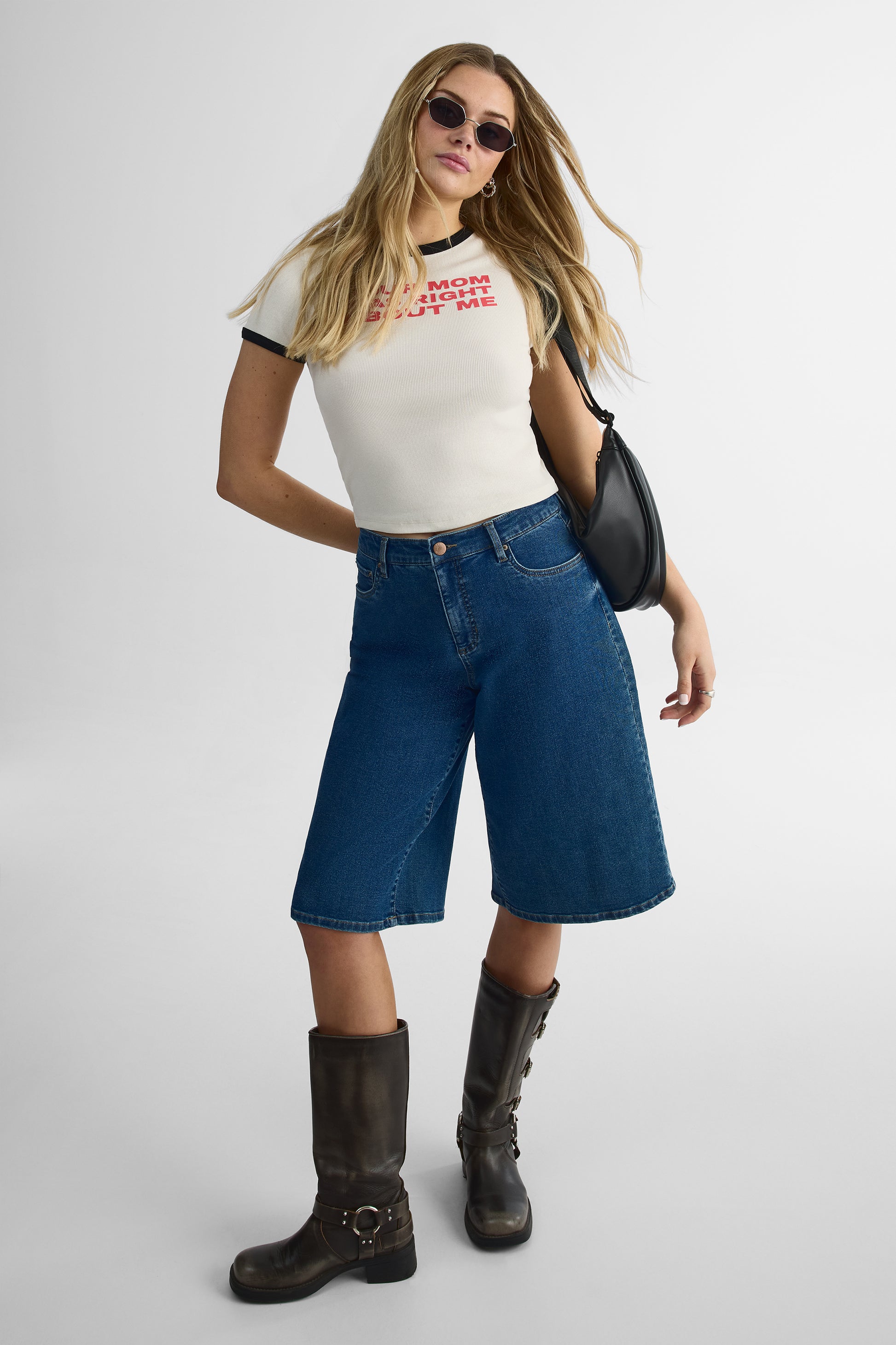 T-shirt Ringer col rond - Ado fille && BLANC CASSÉ