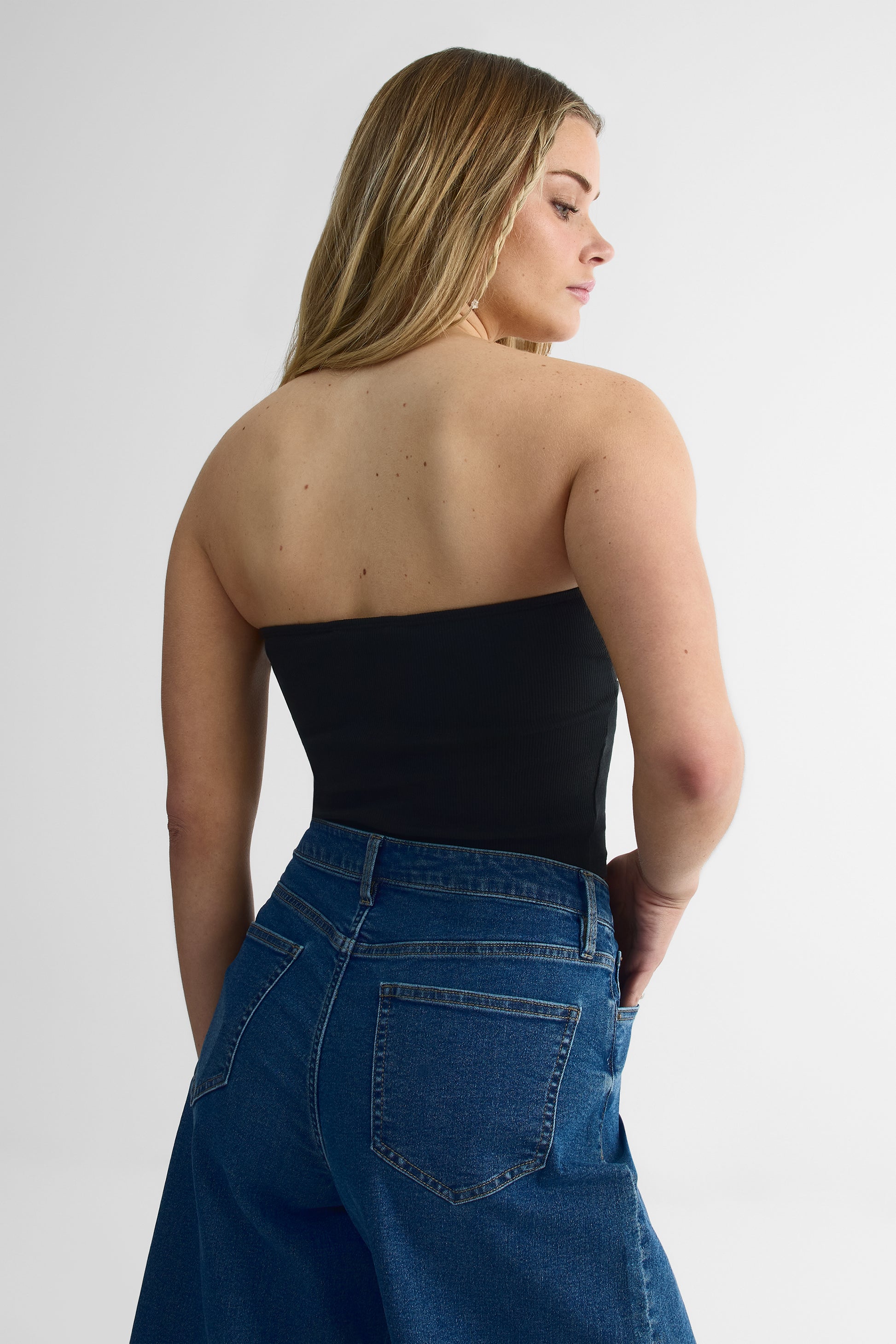 Robe tube froisée - Femme && NOIR