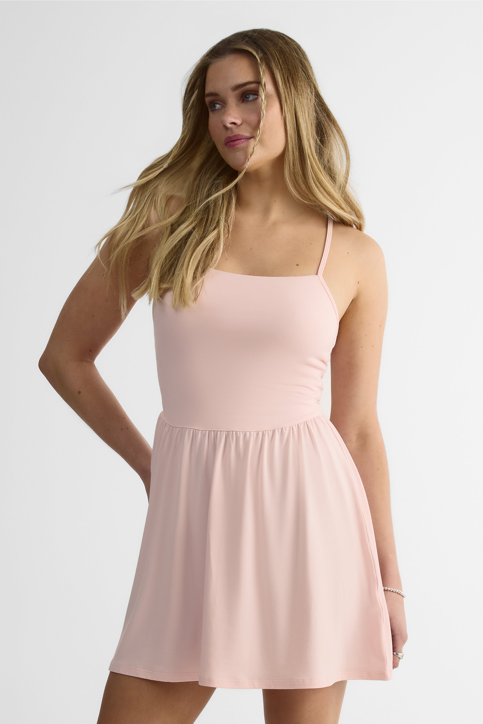 Robe strappy à bretelles croisées - Femme && ROSE