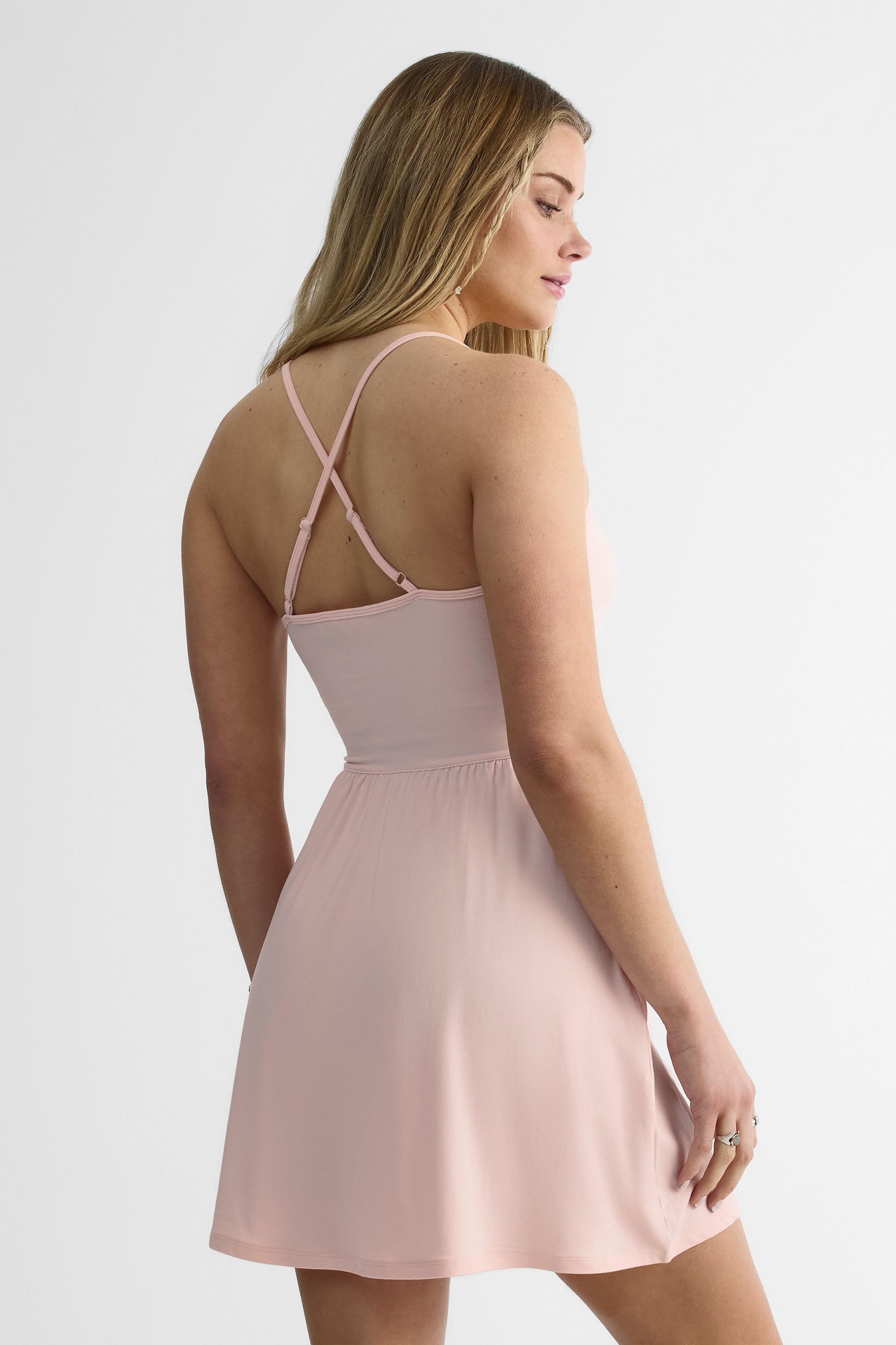 Robe strappy à bretelles croisées - Femme && ROSE