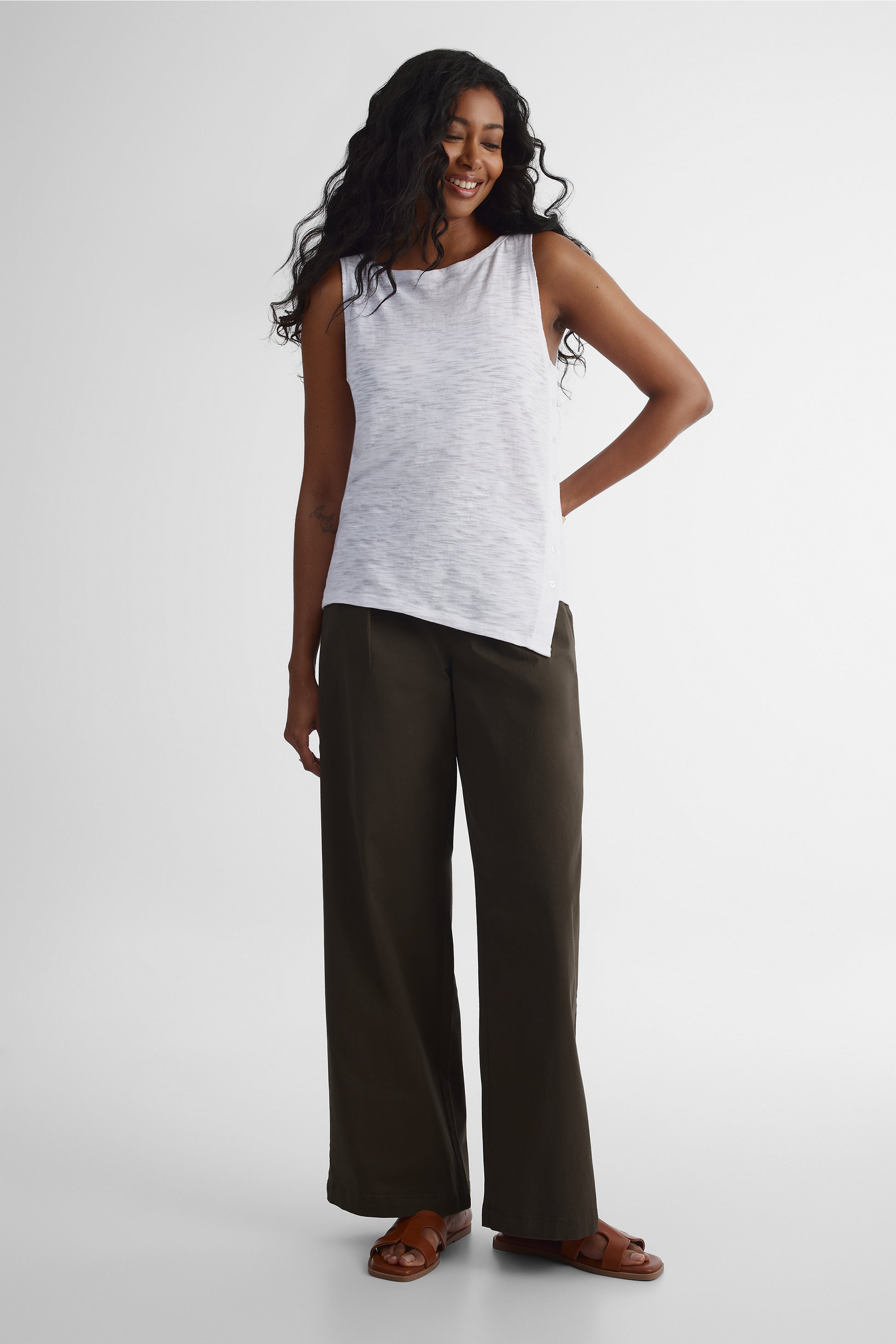 T-shirt à manches courtes - Femme && BLANC