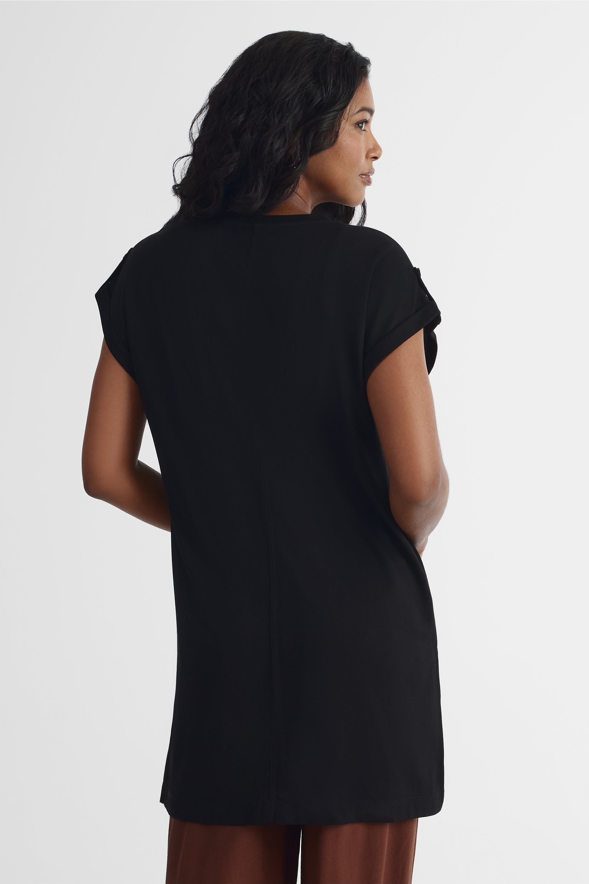 T-shirt à manches courtes loose fit - Femme && NOIR