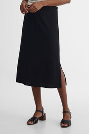 Jupe taille haute coupe droite - Femme && NOIR