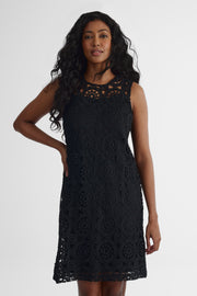 Robe A-line en polyester - Femme && NOIR