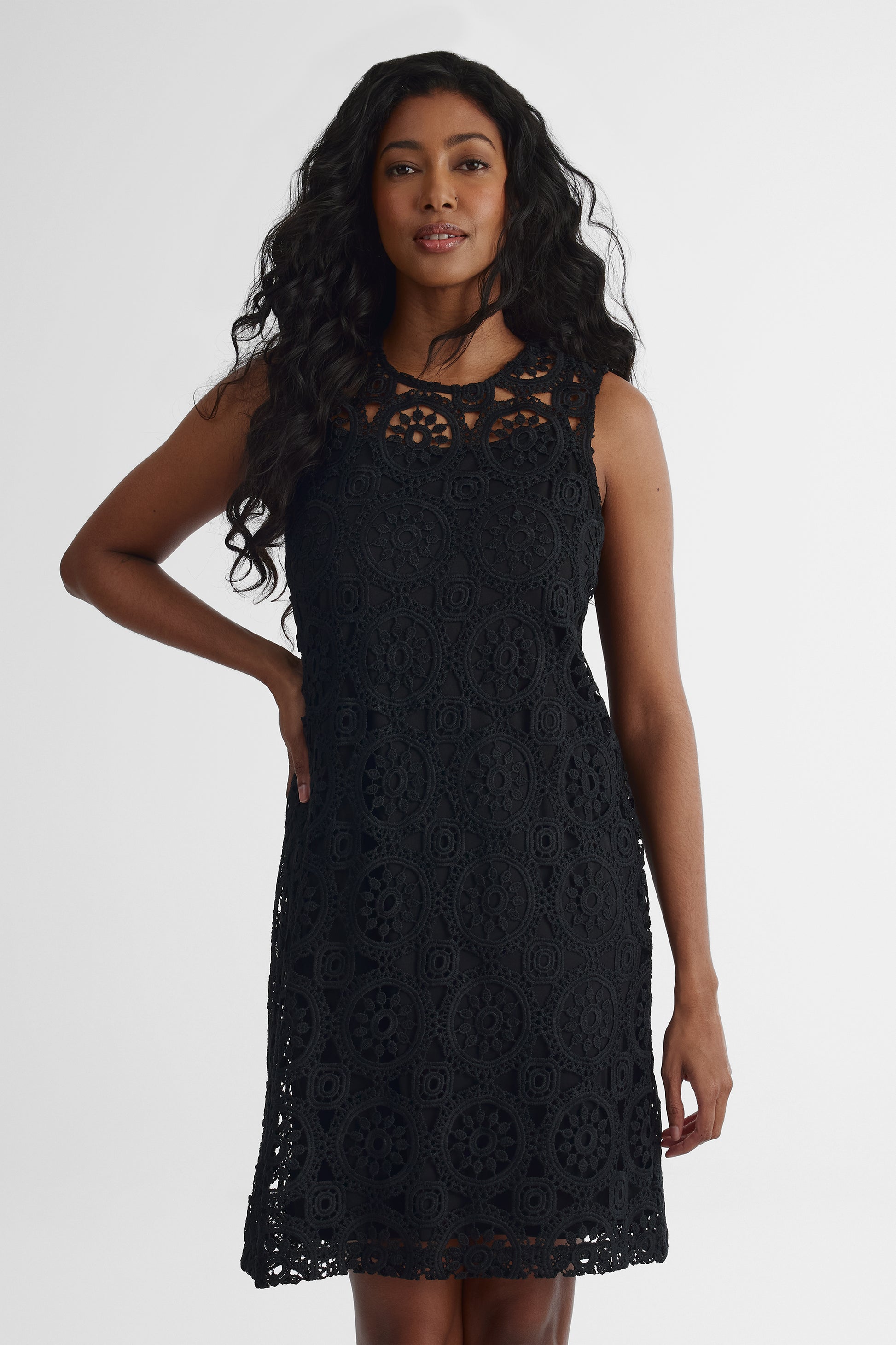 A-line polyester dress