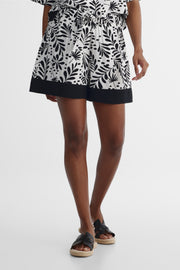 Short taille haute à ceinture - Femme && NOIR/MULTI