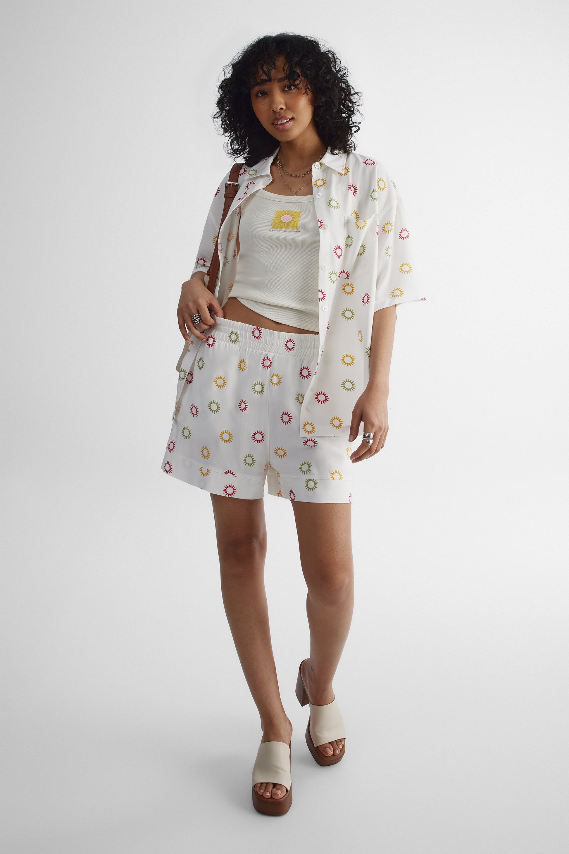 Camisole moulante col bateau côtelée - Jeune femme && BLANC CASSÉ