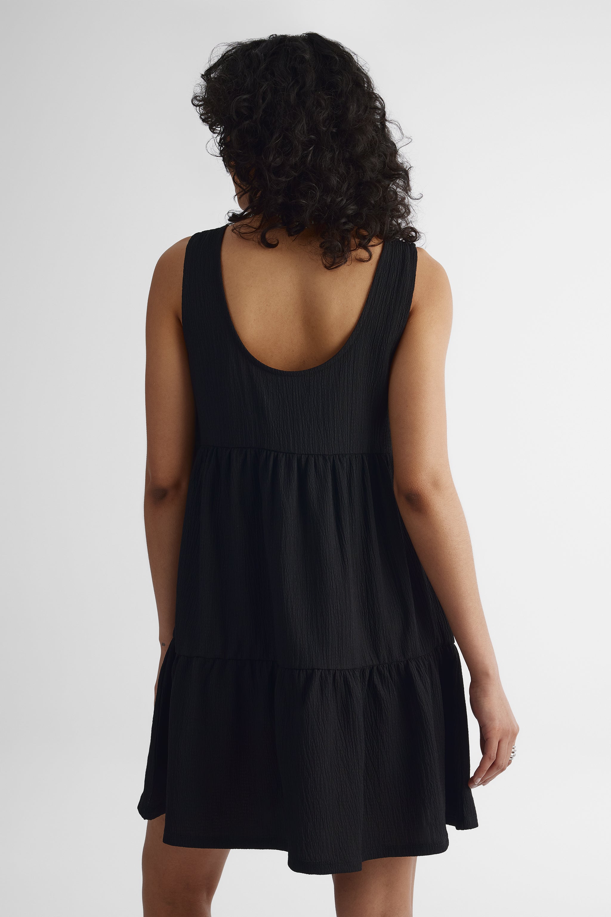 Robe sans manches à larges bretelles - Jeune femme && NOIR