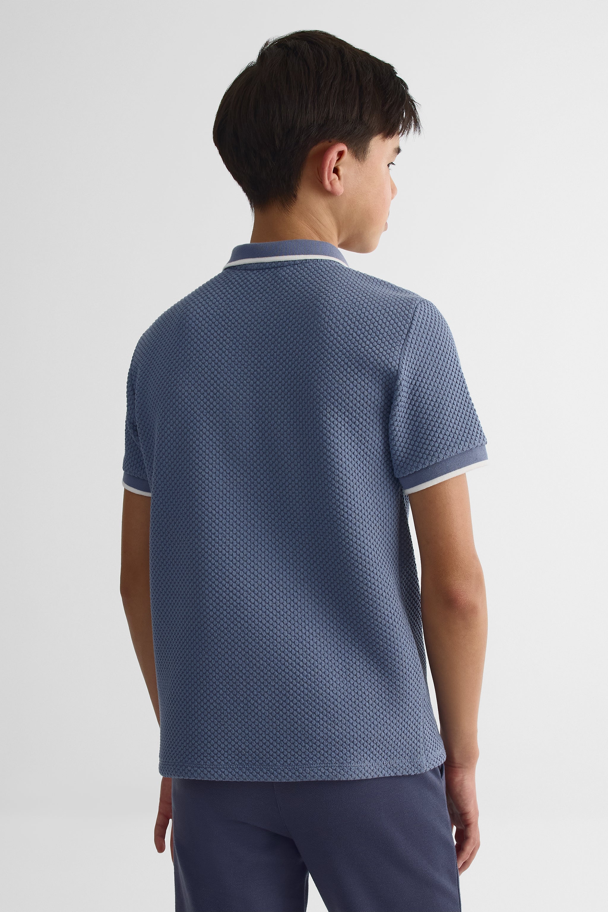 Chandail polo à manches courtes - Ado garçon && BLEU