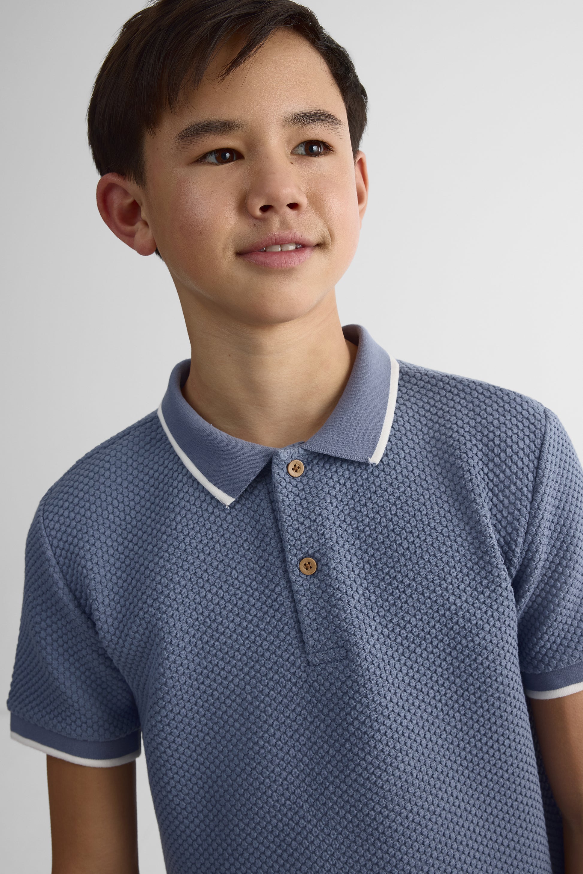 Chandail polo à manches courtes - Ado garçon && BLEU