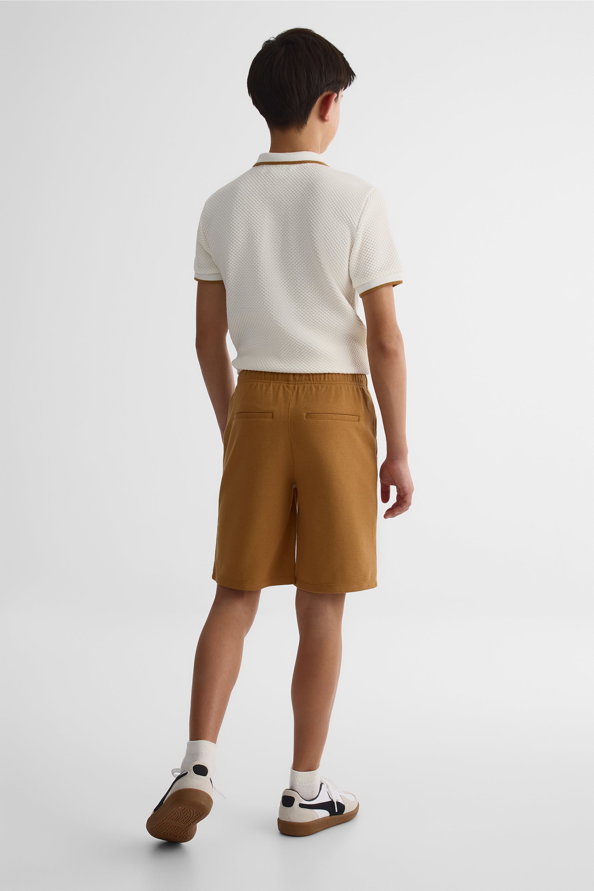 Short élastique à la taille - Ado garçon && BRUN