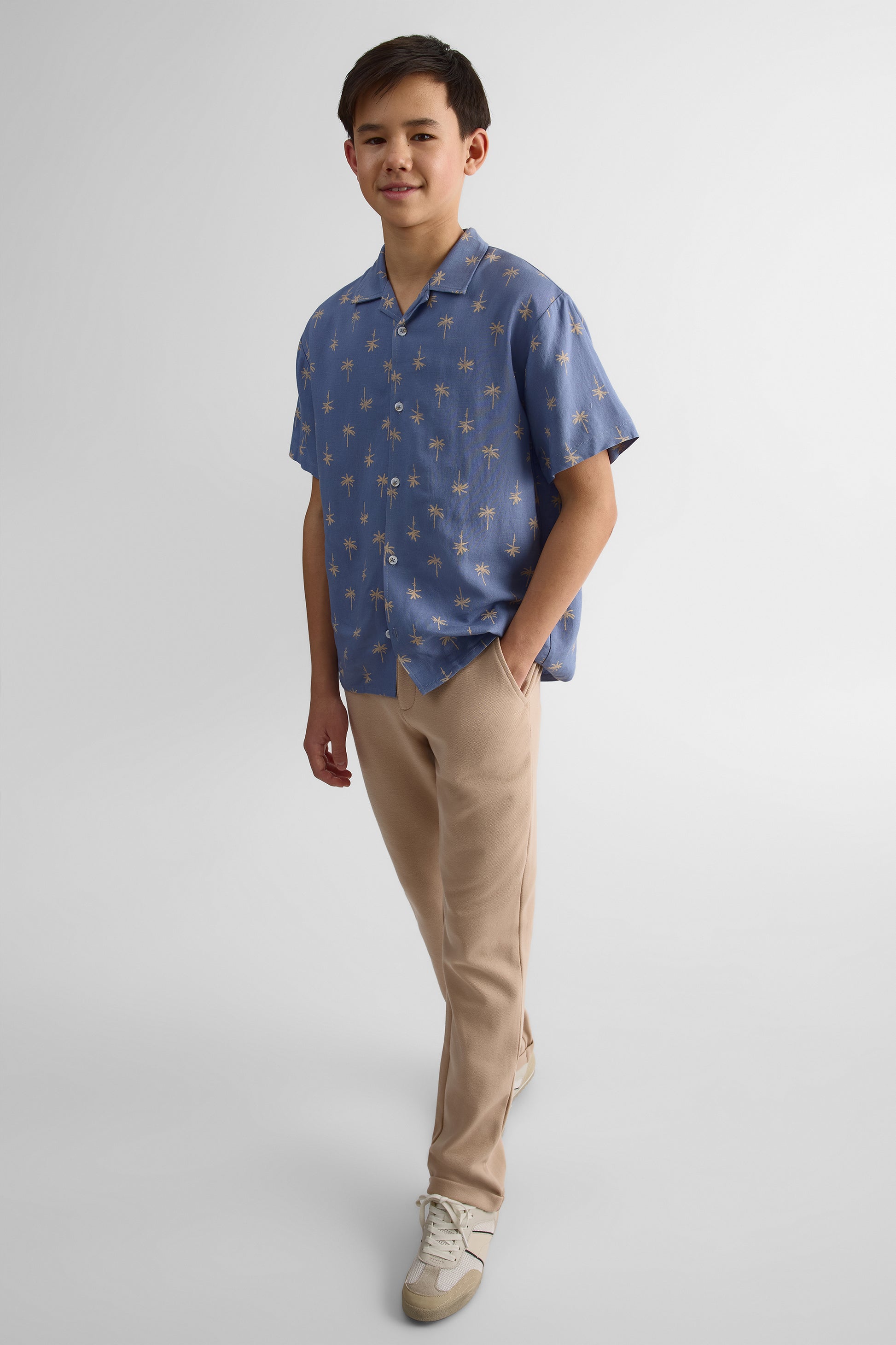 Pantalon élastique à la taille - Ado garçon && TAUPE