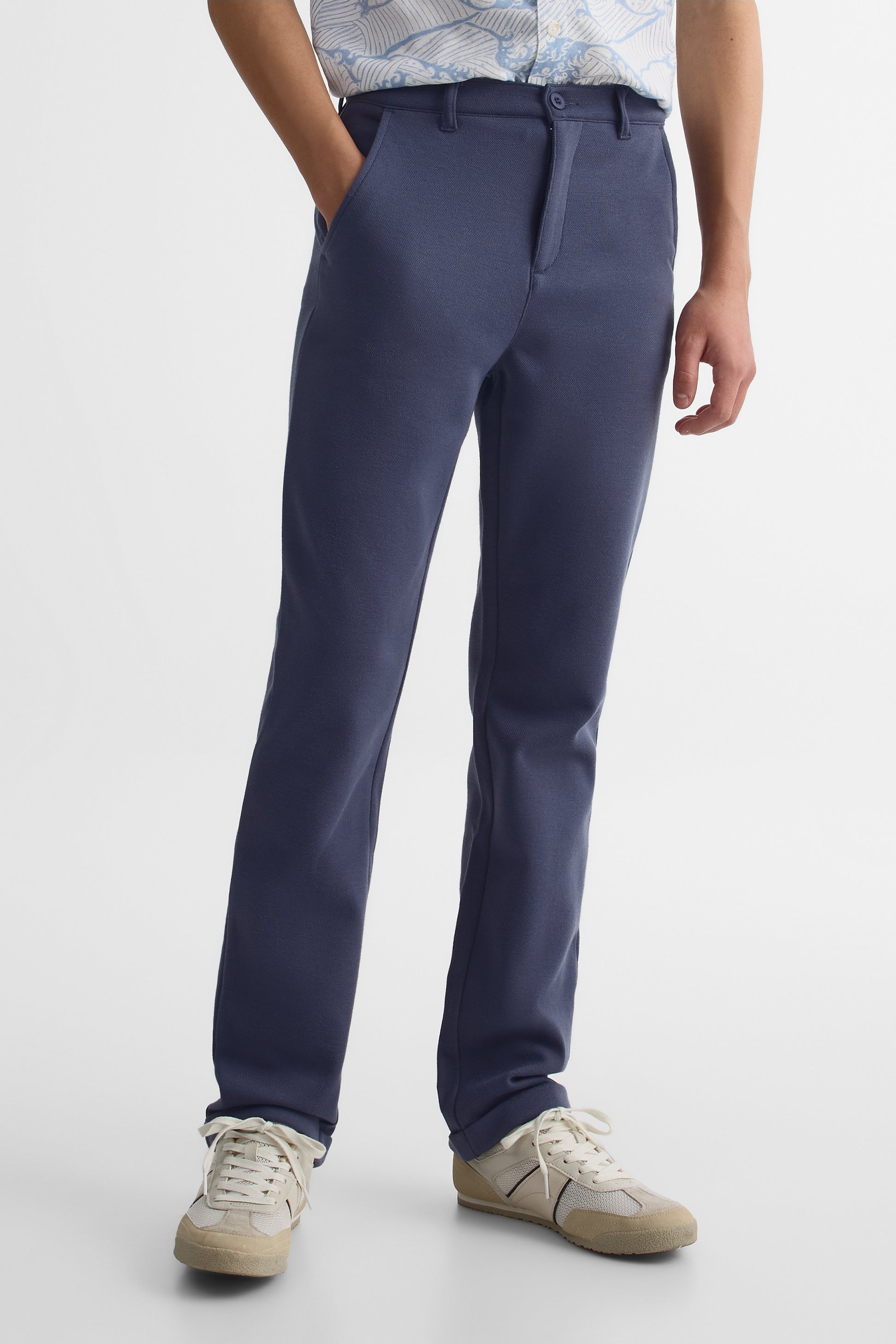 Pantalon élastique à la taille - Ado garçon && MARIN