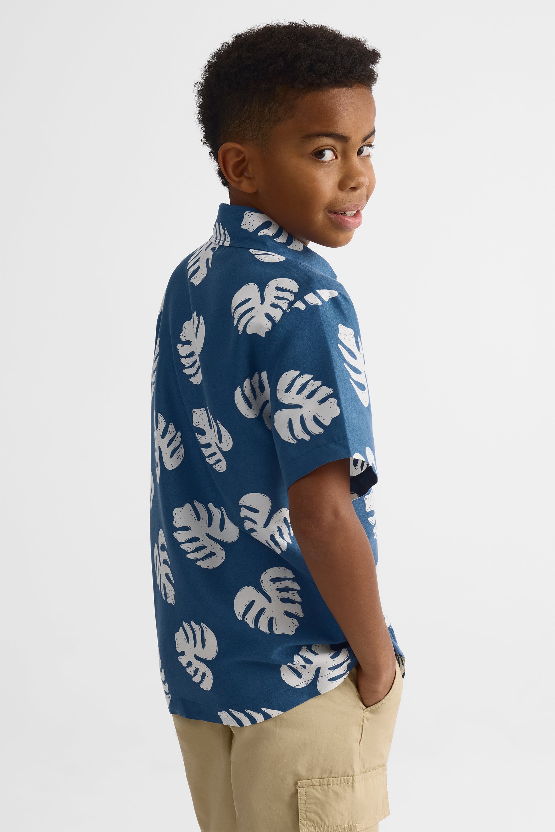 Chemise à manches courtes imprimée - Ado garçon && IVOIRE/MULTI