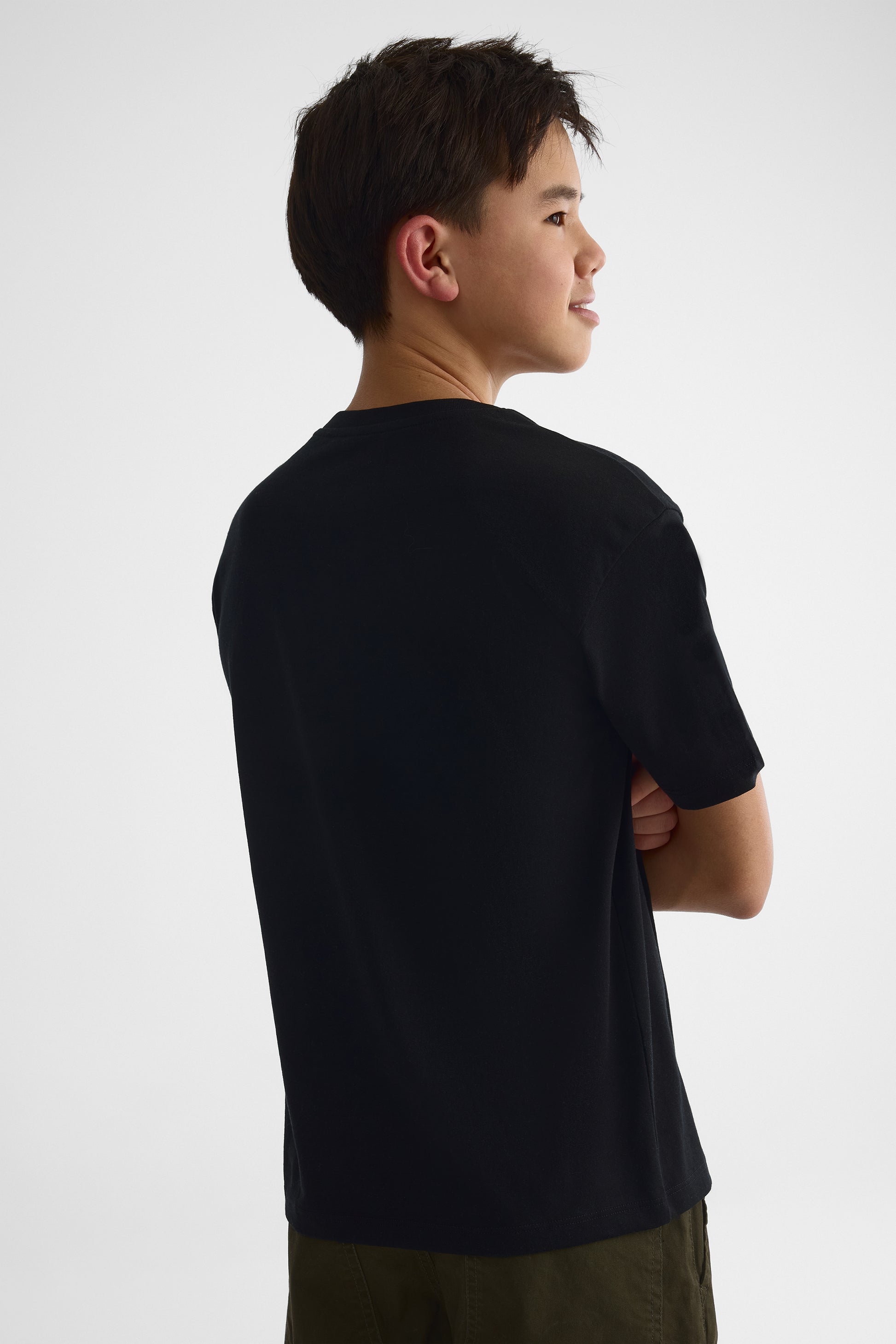 T-shirt à manches courtes - Ado garçon && NOIR