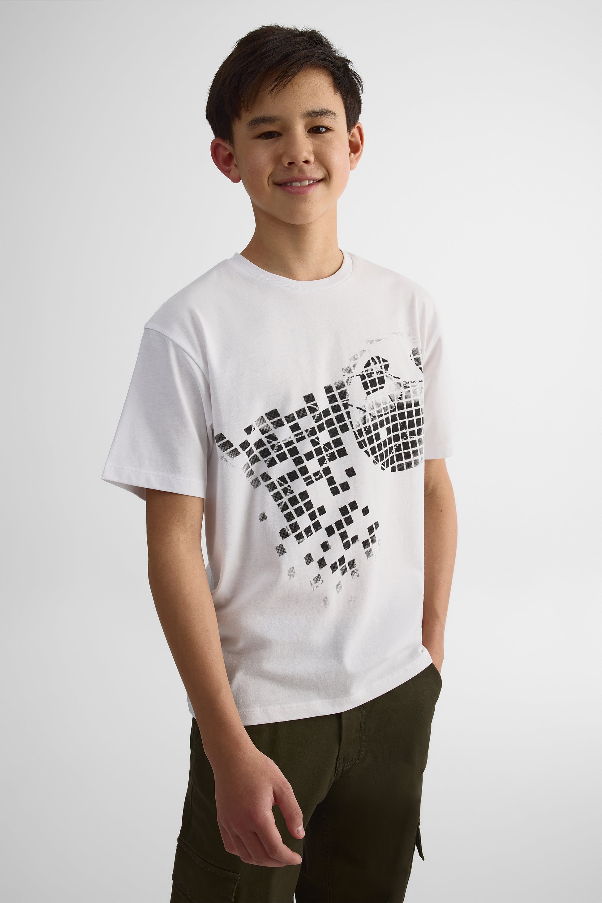 T-shirt à manches courtes - Ado garçon && BLANC
